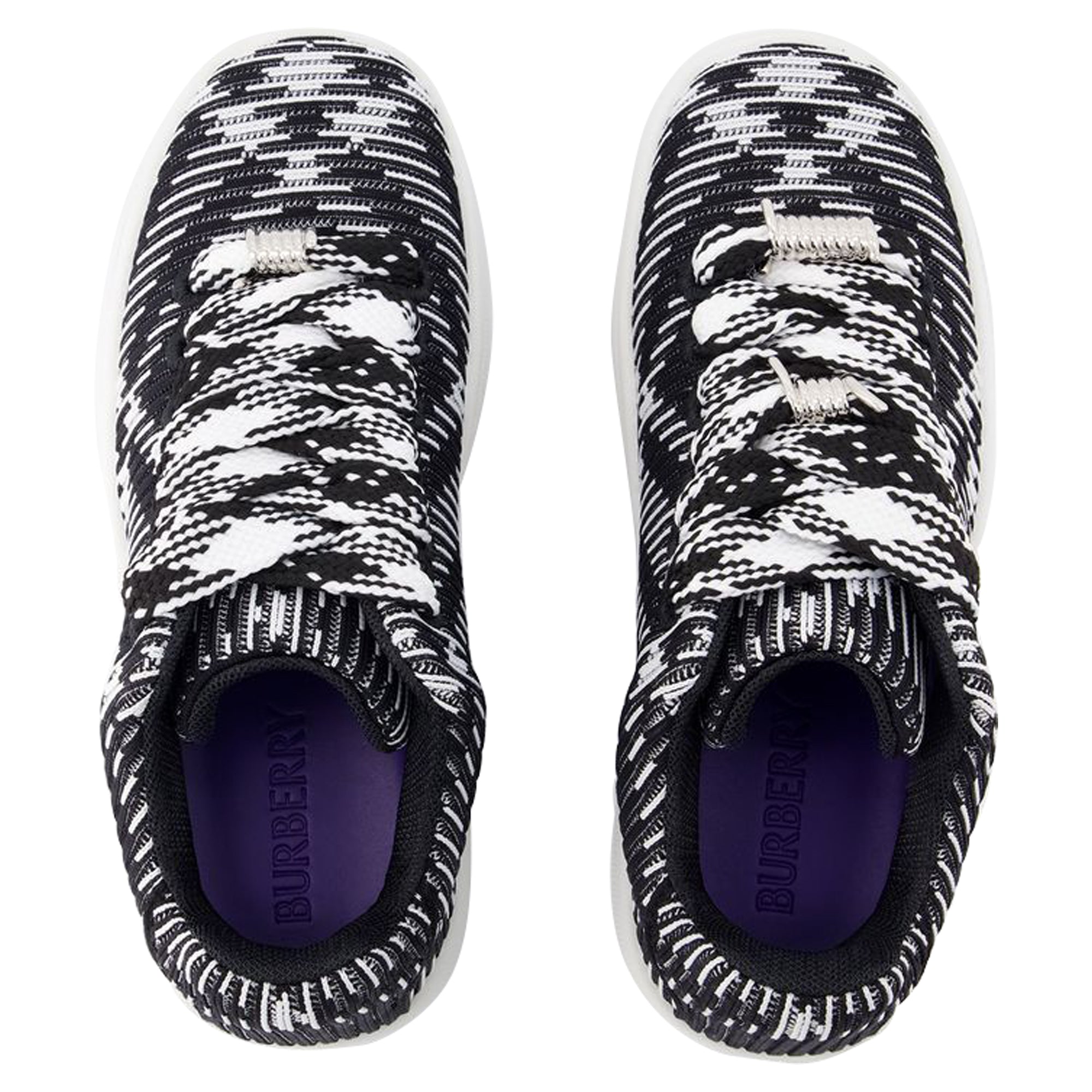 LF Box Knit Sneakers - Burberry - Synthetic - Black