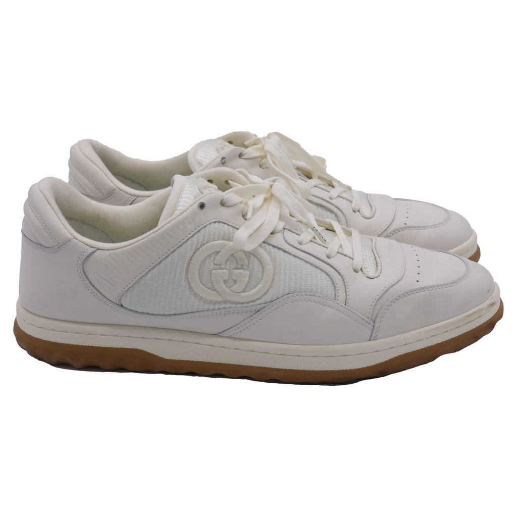 Gucci MAC80 Lace-Up Sneakers in White Leather