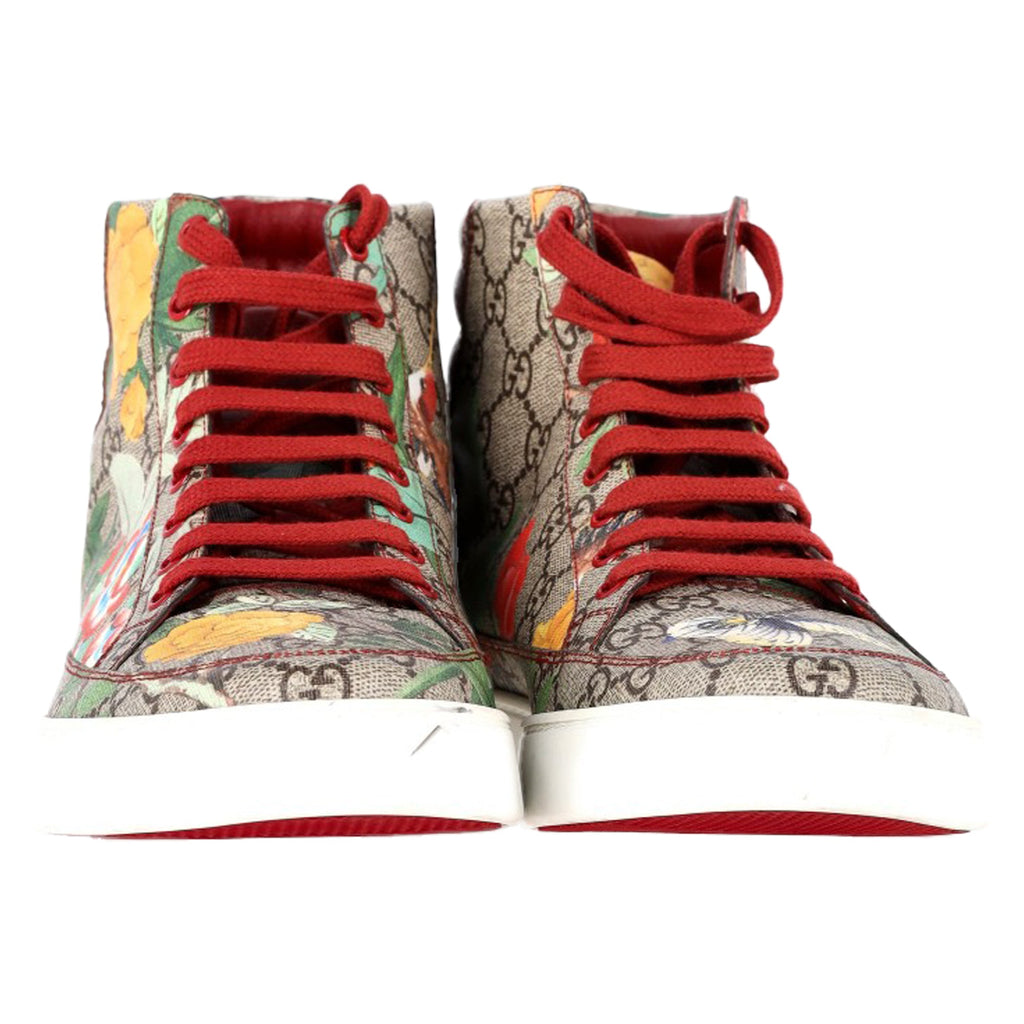 Gucci Tian Printed GG High Top Sneakers in Multicolor Canvas