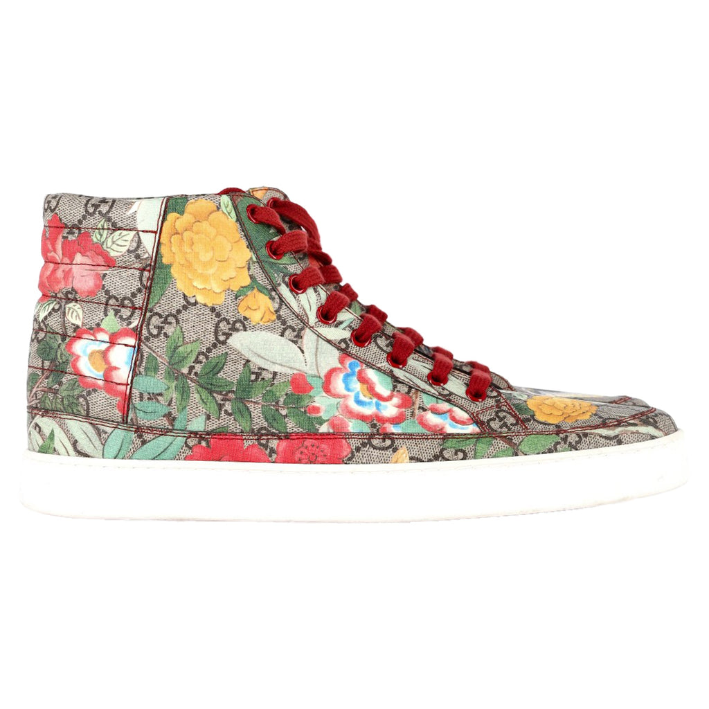 Gucci Tian Printed GG High Top Sneakers in Multicolor Canvas