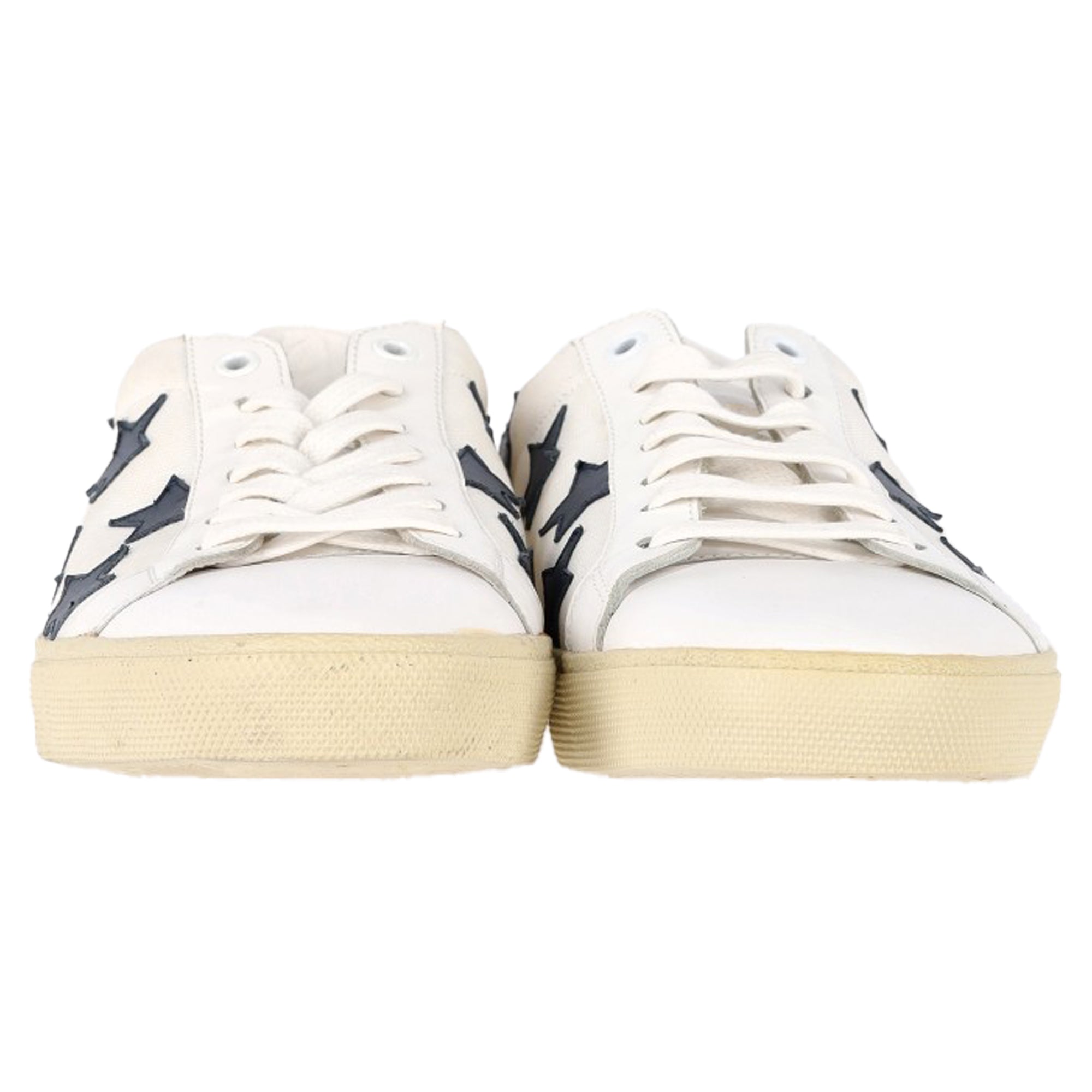 Saint Laurent SL/06 Low-Top Star Sneakers in White Leather