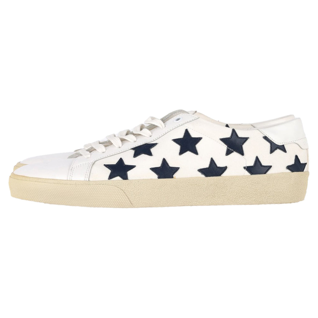 Saint Laurent SL/06 Low-Top Star Sneakers in White Leather