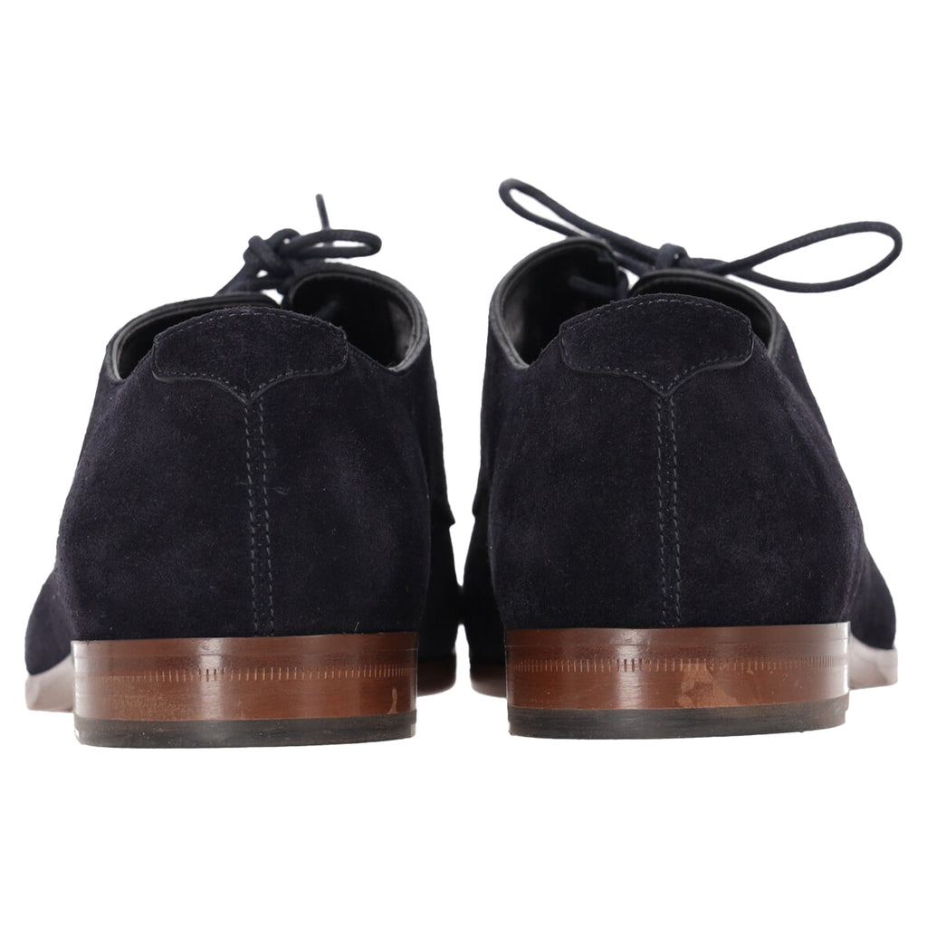 Women's Jimmy Choo Laced Derby Shoes in Navy Blue Suede