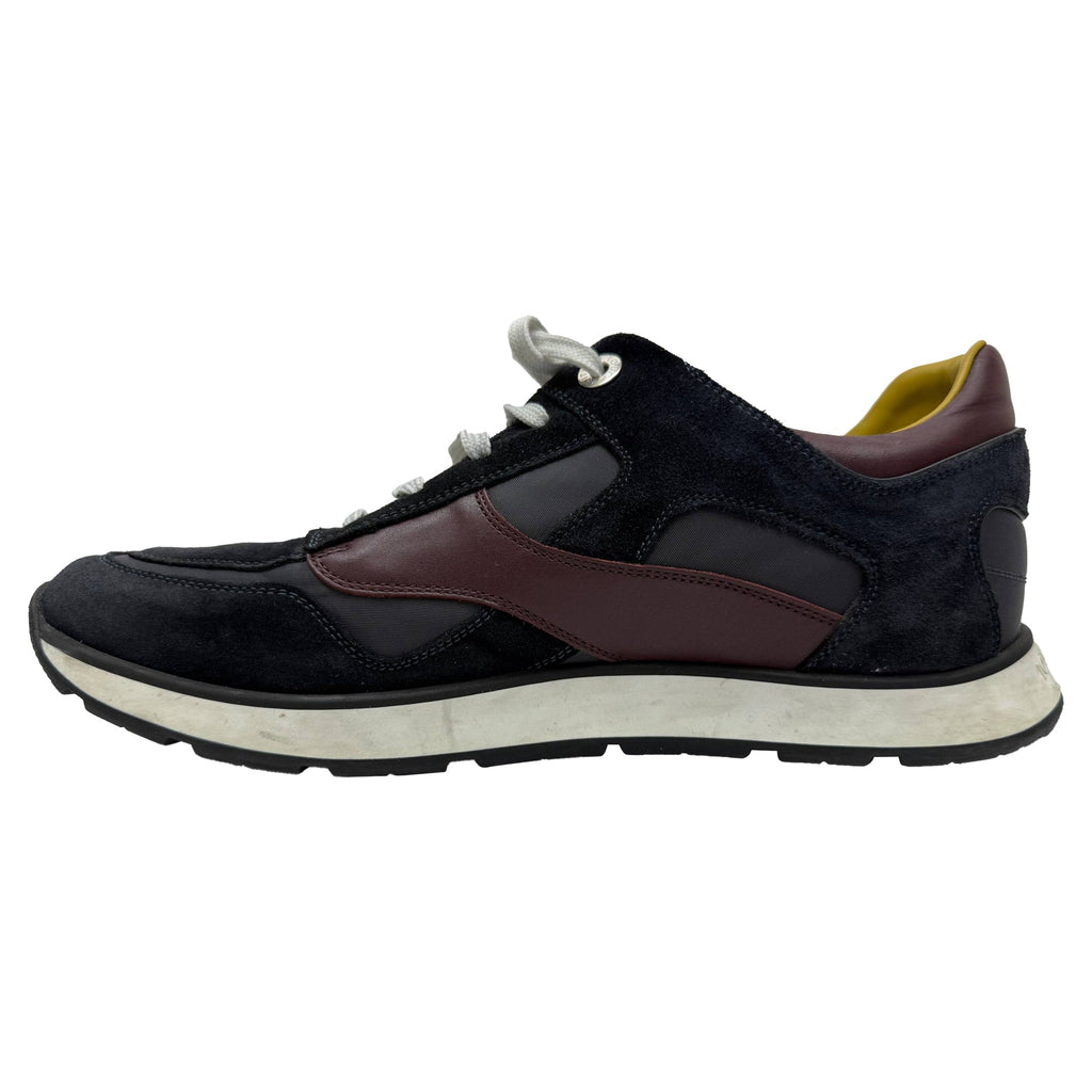 Louis Vuitton Miles Lace Up Sneakers in Multicolor Suede And Leather