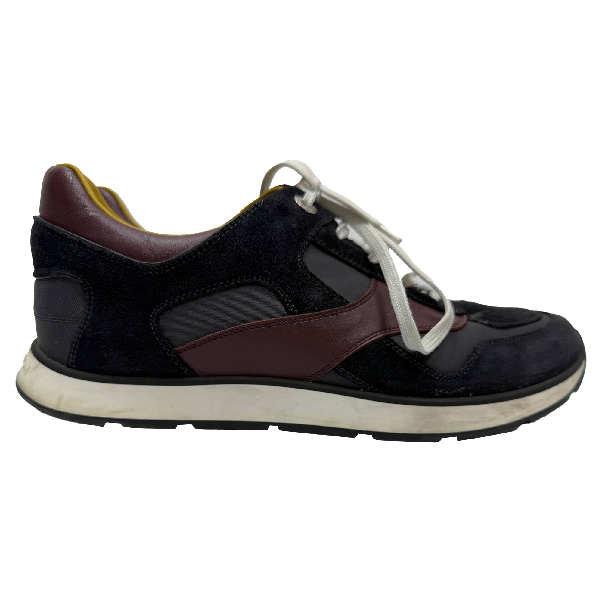 Louis Vuitton Miles Lace Up Sneakers in Multicolor Suede And Leather