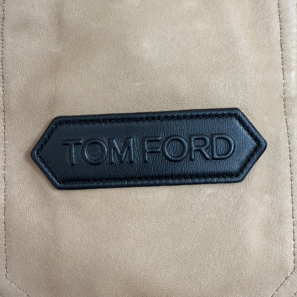 Tom Ford Buttoned Jacket with Pockets in Brown Suede