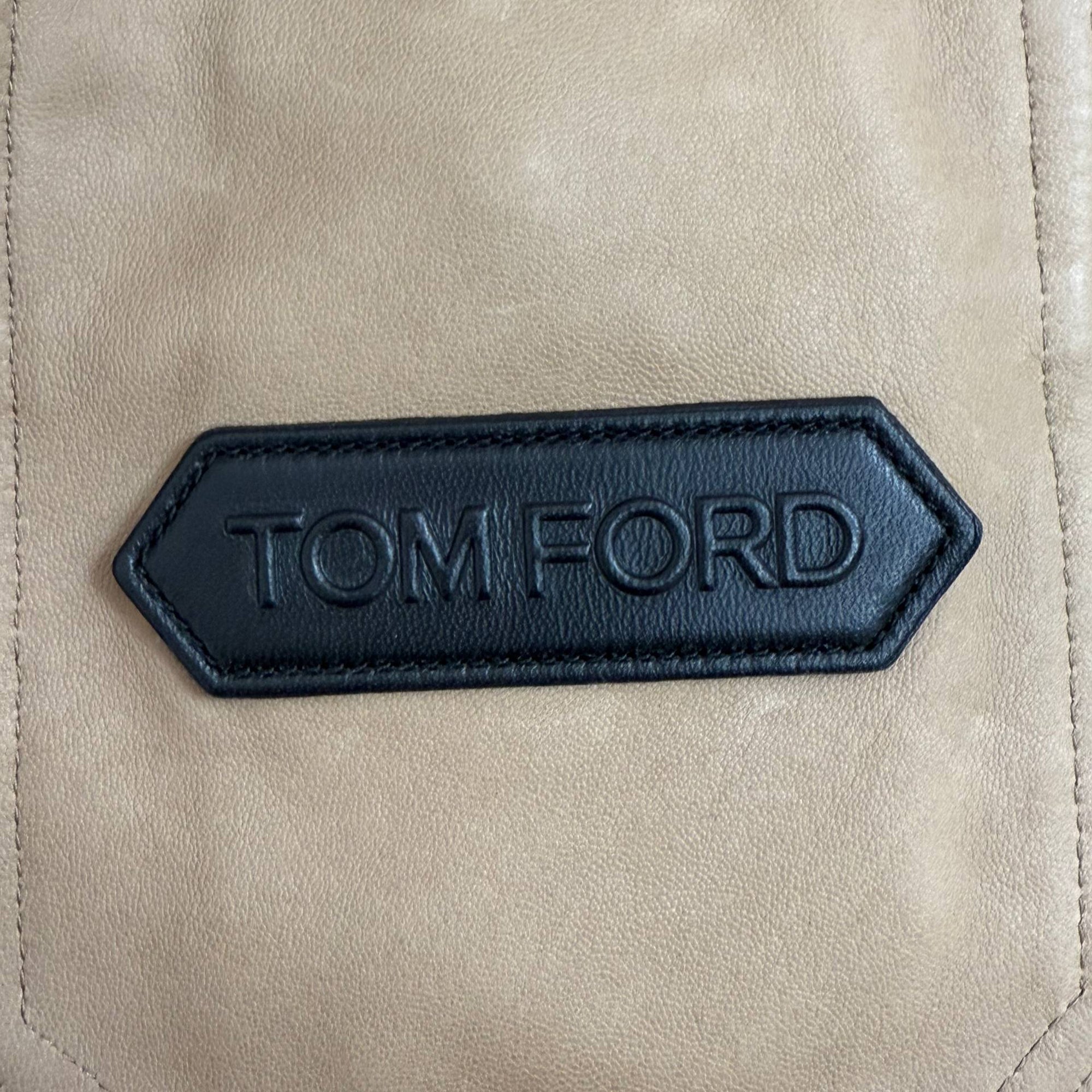 Tom Ford Buttoned Jacket with Pockets in Brown Suede