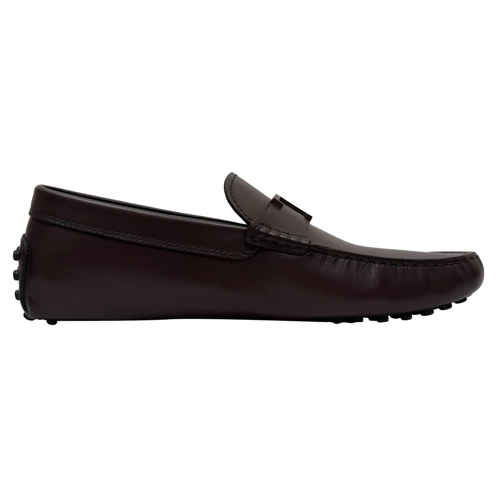 Men's  Tod's T Timeless Gommino Loafers in Burgundy Calf Leather