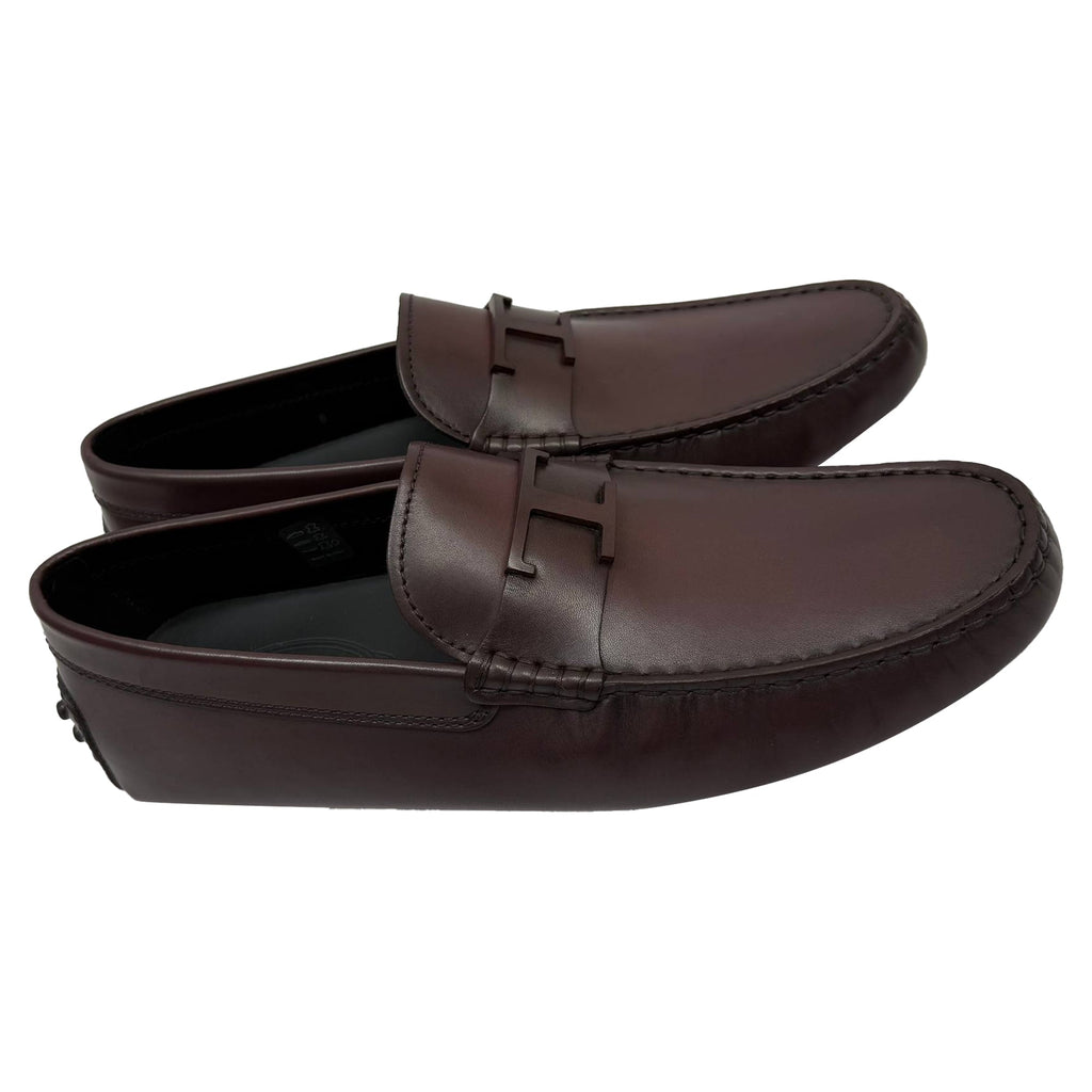 Men's  Tod's T Timeless Gommino Loafers in Burgundy Calf Leather