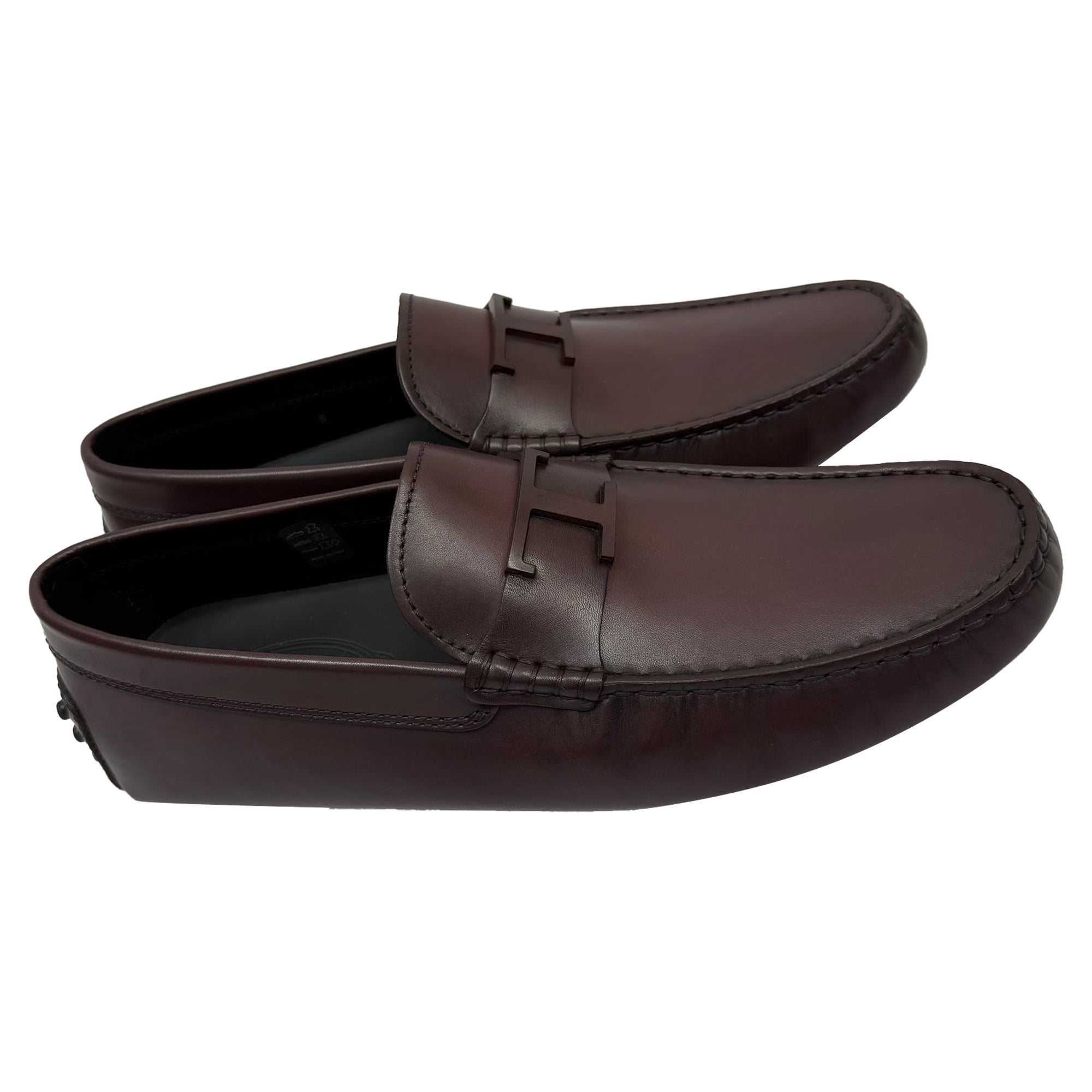 Men's  Tod's T Timeless Gommino Loafers in Burgundy Calf Leather