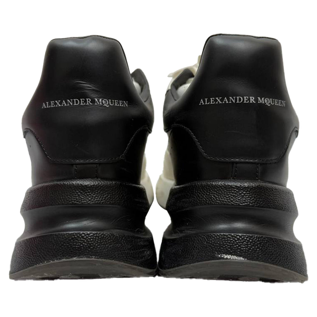 Alexander Mcqueen Oversized Runner Sneakers in Black and White Leather