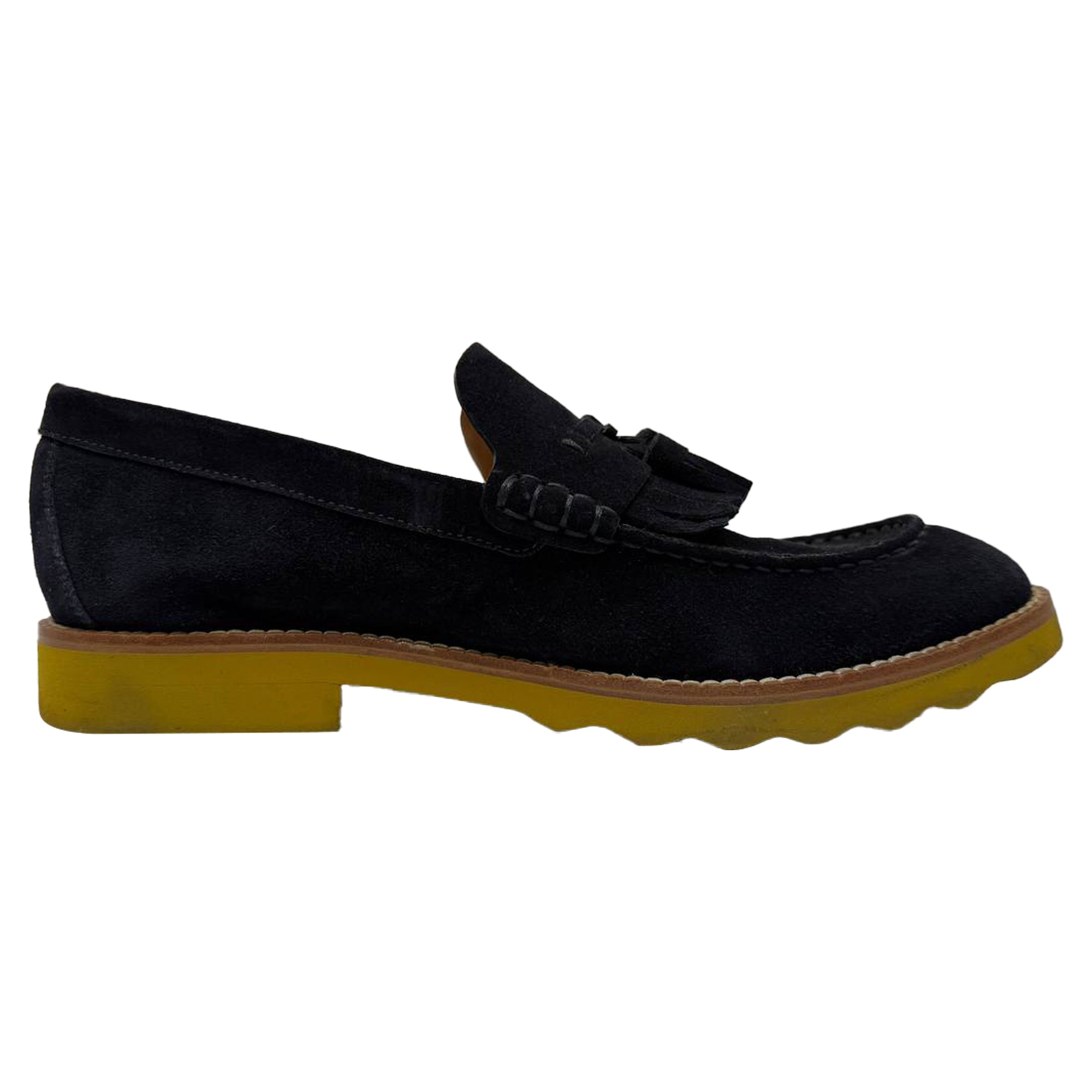 Men's Louis Vuitton Tassel Slip-On Loafers in Black Suede