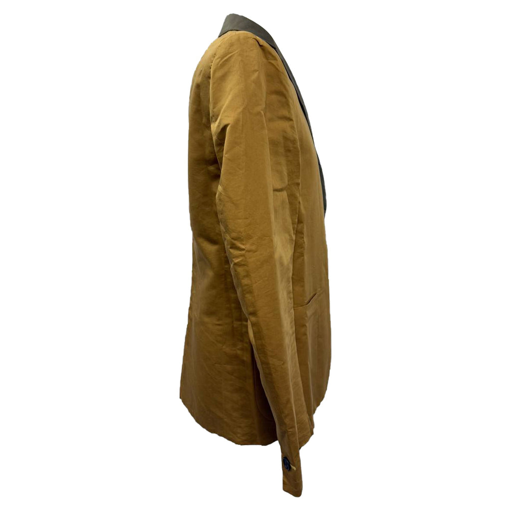Fendi Single-Breasted Reversible Blazer in Brown Cotton