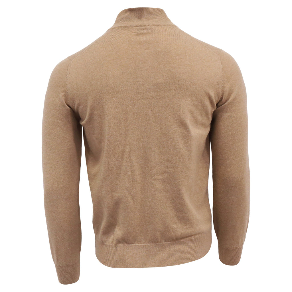 Brunello Cucinelli Zipped Up igan in Brown Cashmere