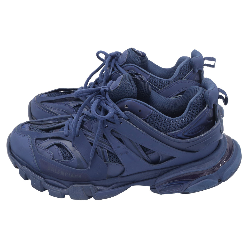 Men's Balenciaga Track Sneakers in Navy Blue Polyurethane