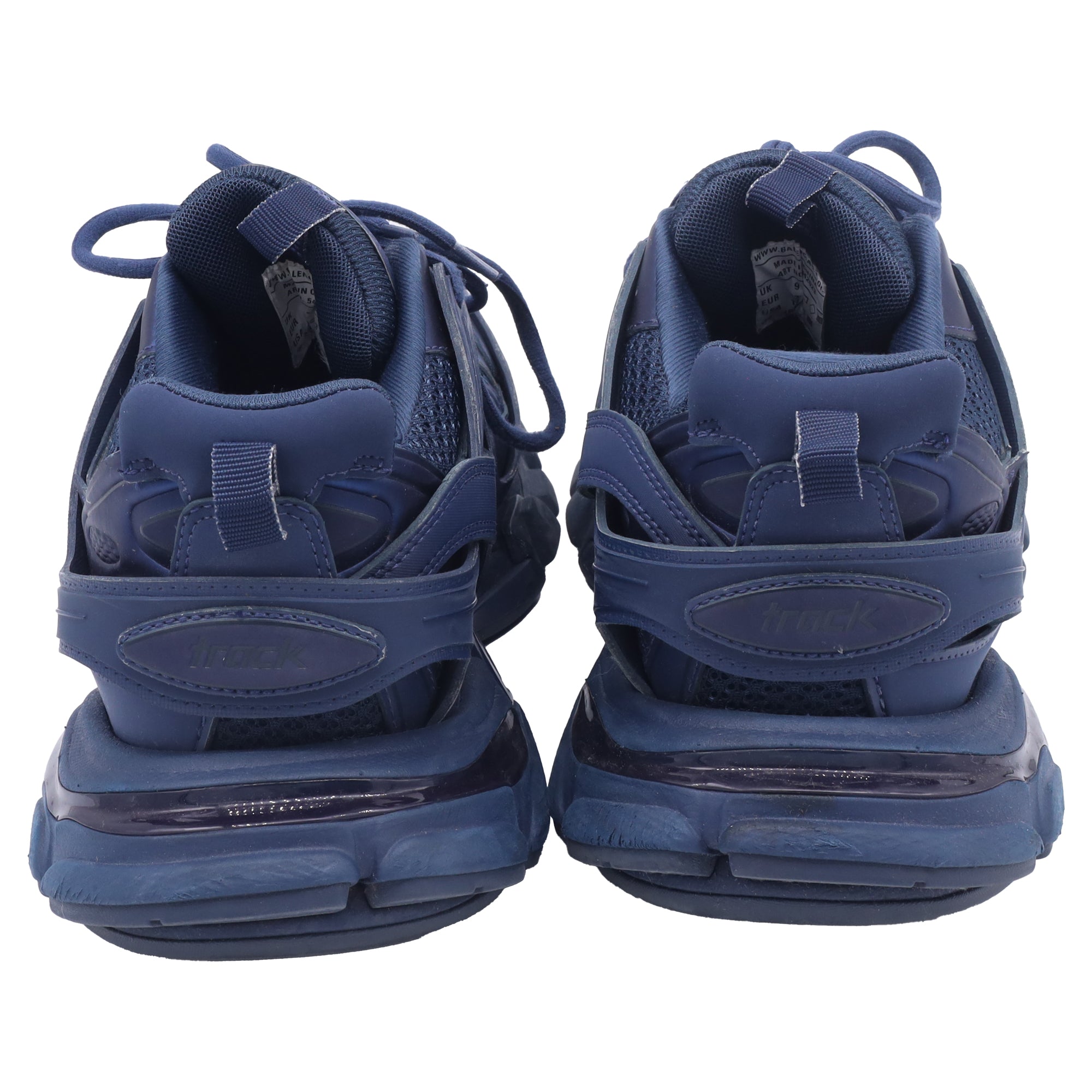 Men's Balenciaga Track Sneakers in Navy Blue Polyurethane