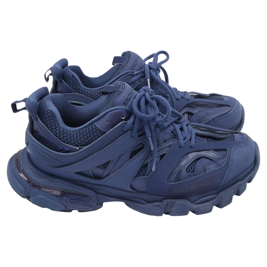 Men's Balenciaga Track Sneakers in Navy Blue Polyurethane