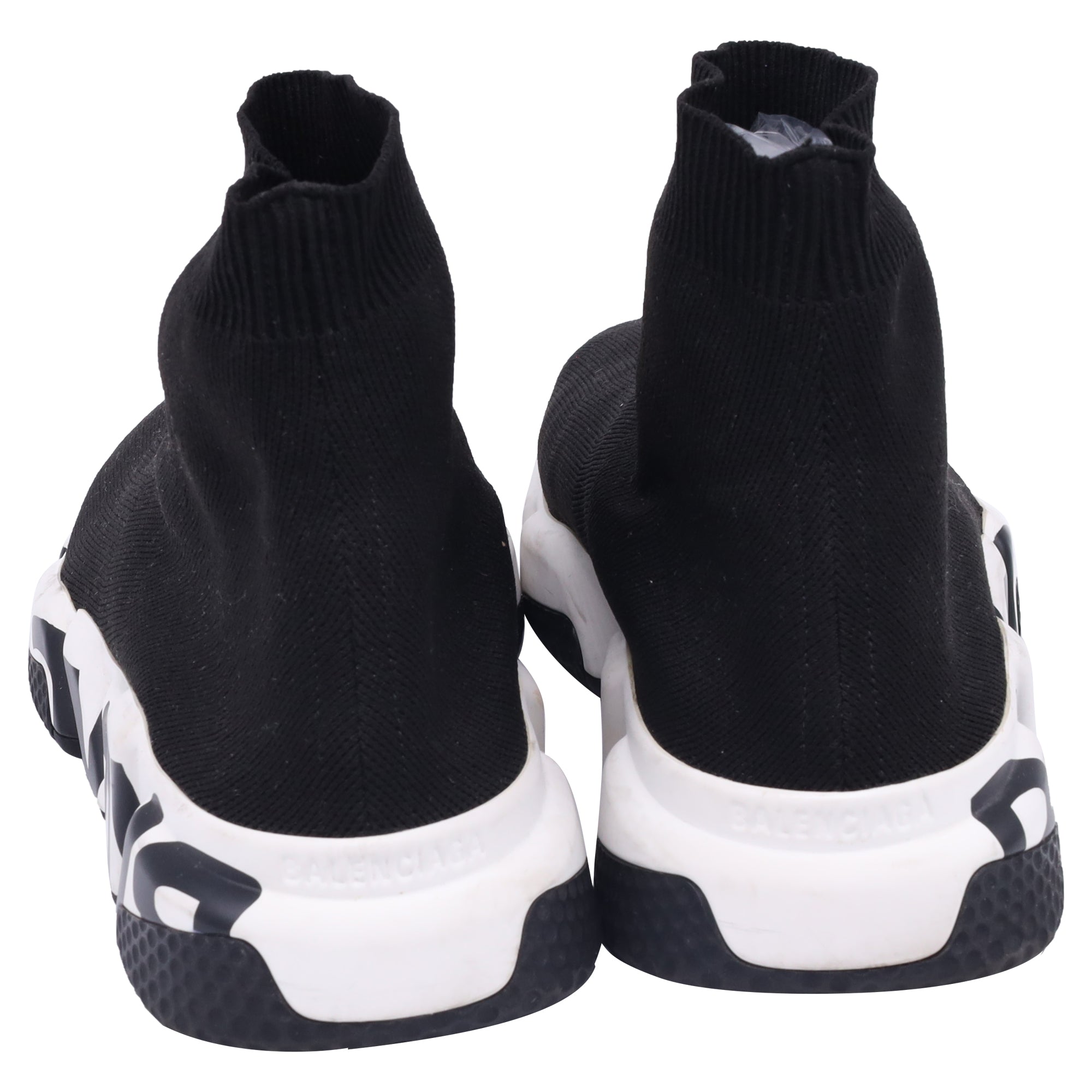 Men's Balenciaga Speed Graffiti Sneakers in Black Polyester