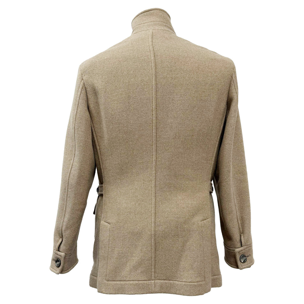 Brunello Cucinelli Utility Jacket with Pockets in Brown Wool