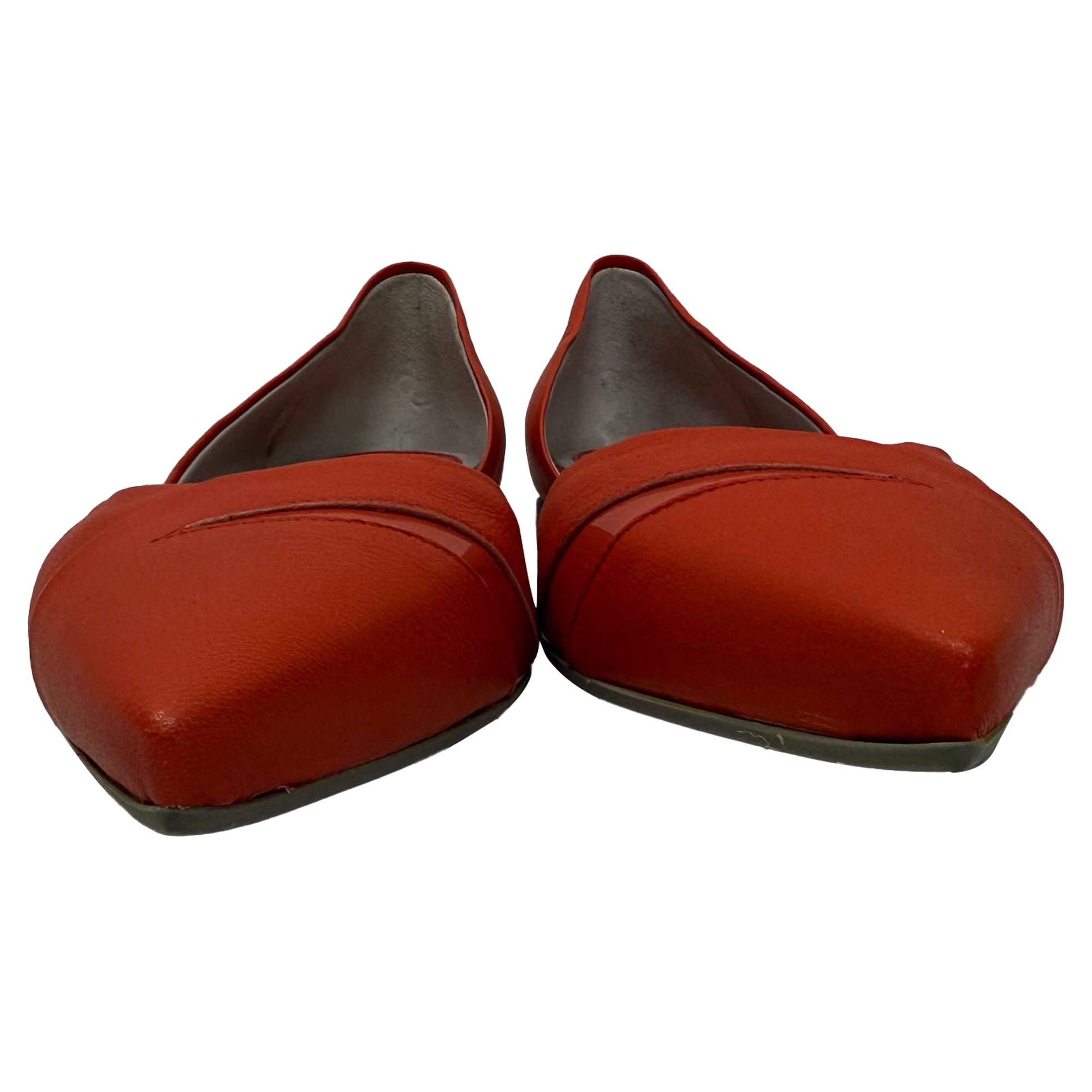 Alexander Mcqueen Ada Punk Ballet Flats in Red Leather