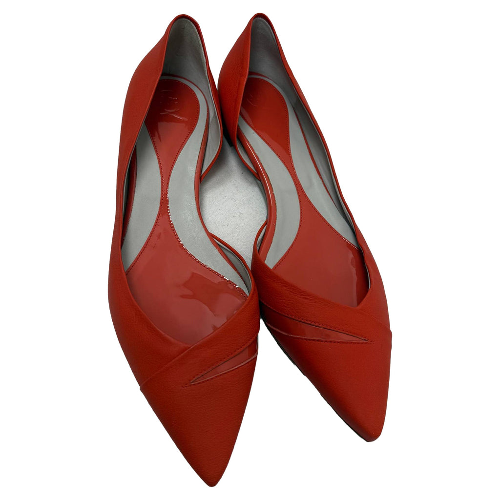 Alexander Mcqueen Ada Punk Ballet Flats in Red Leather