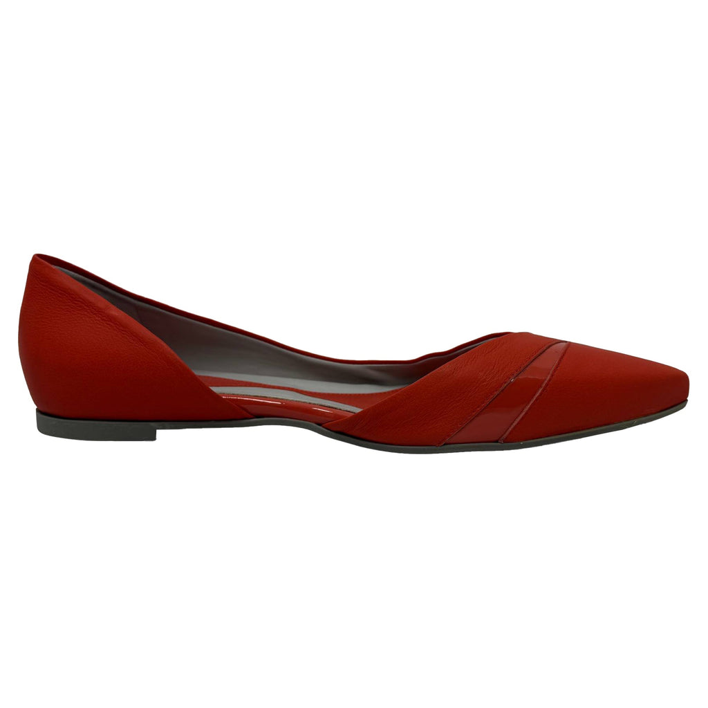 Alexander Mcqueen Ada Punk Ballet Flats in Red Leather