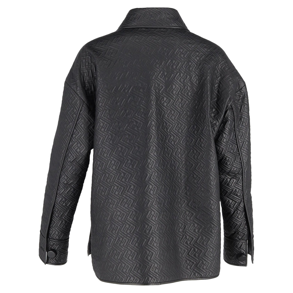 Fendi Monogram Go-To Jacket in Black Nappa Leather