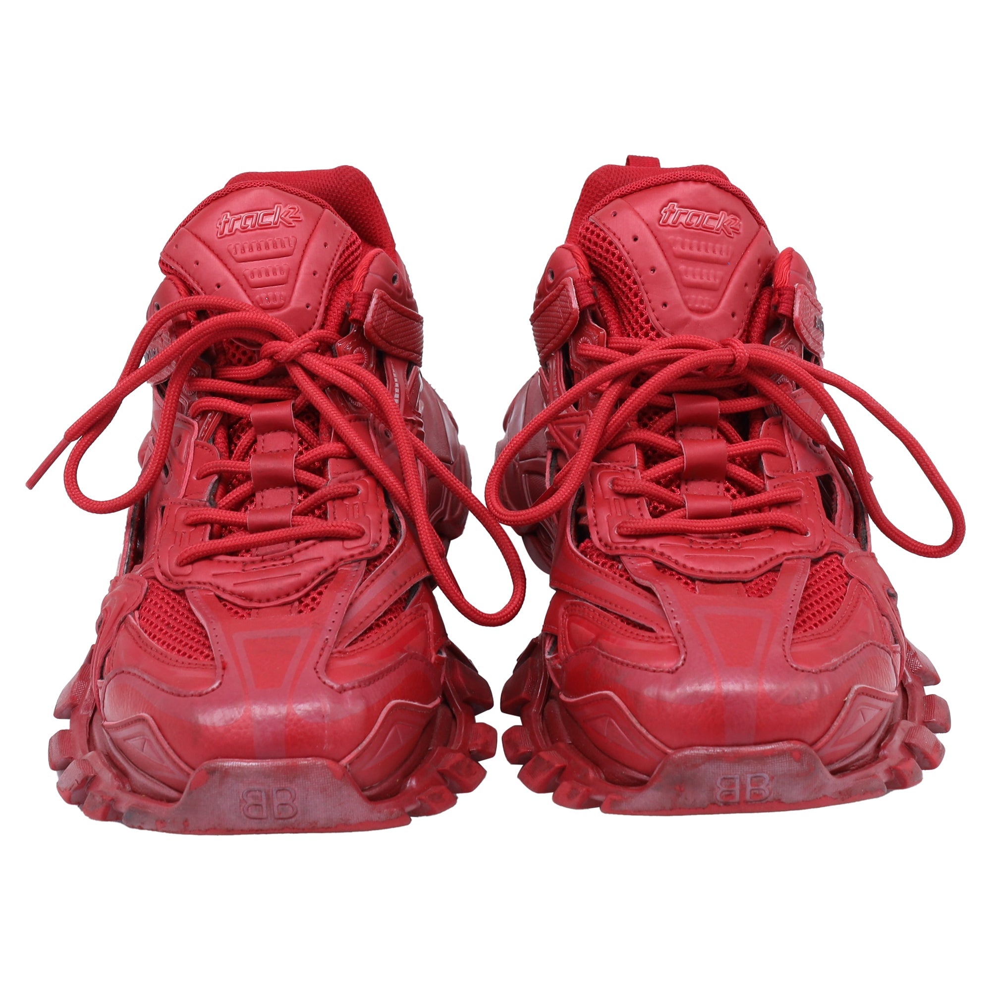 Men's Balenciaga Track.2 Sneakers in Red Polyurethane