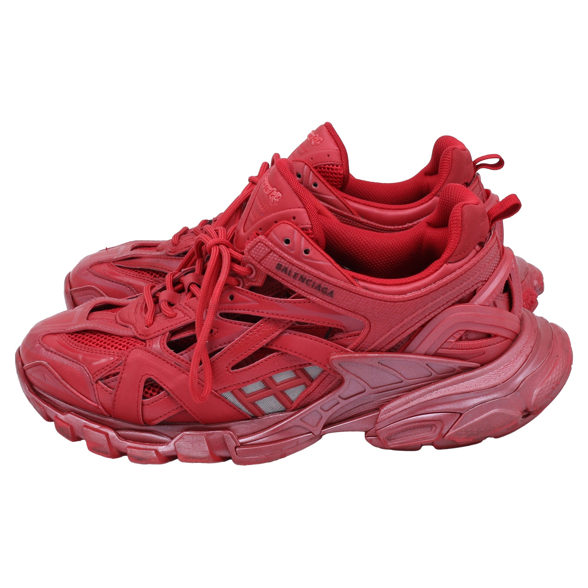 Men's Balenciaga Track.2 Sneakers in Red Polyurethane