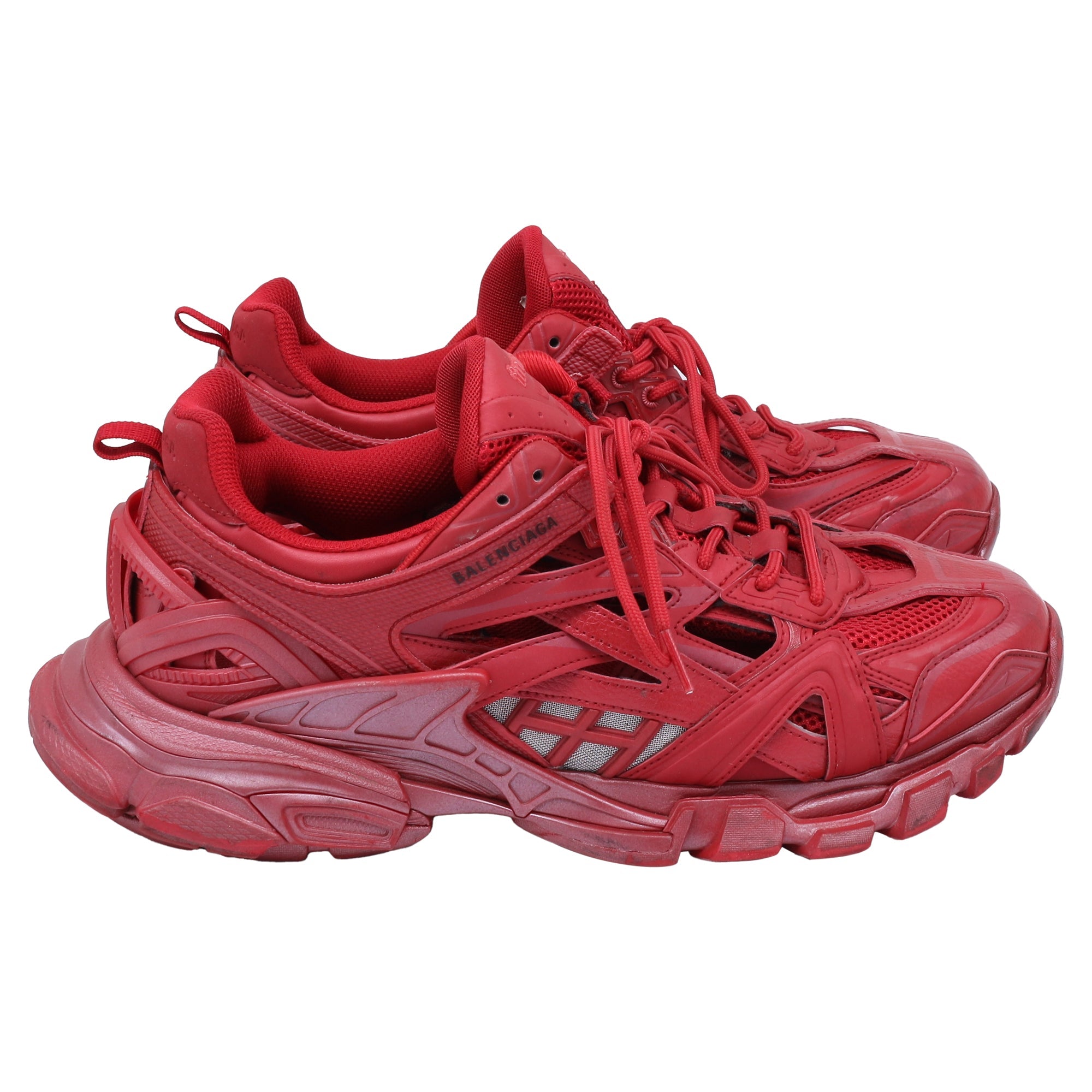 Men's Balenciaga Track.2 Sneakers in Red Polyurethane