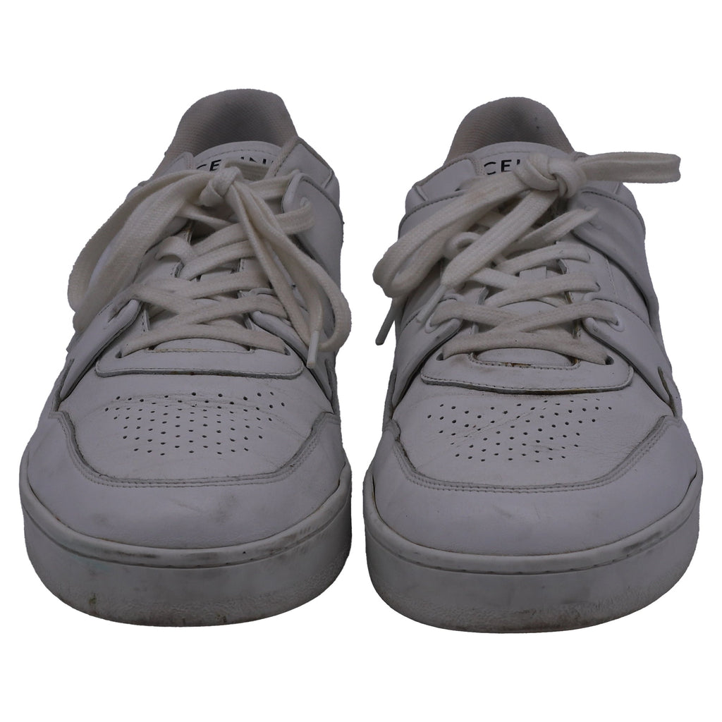 Celine CT-04 Low-Top Sneakers in White Calf Leather