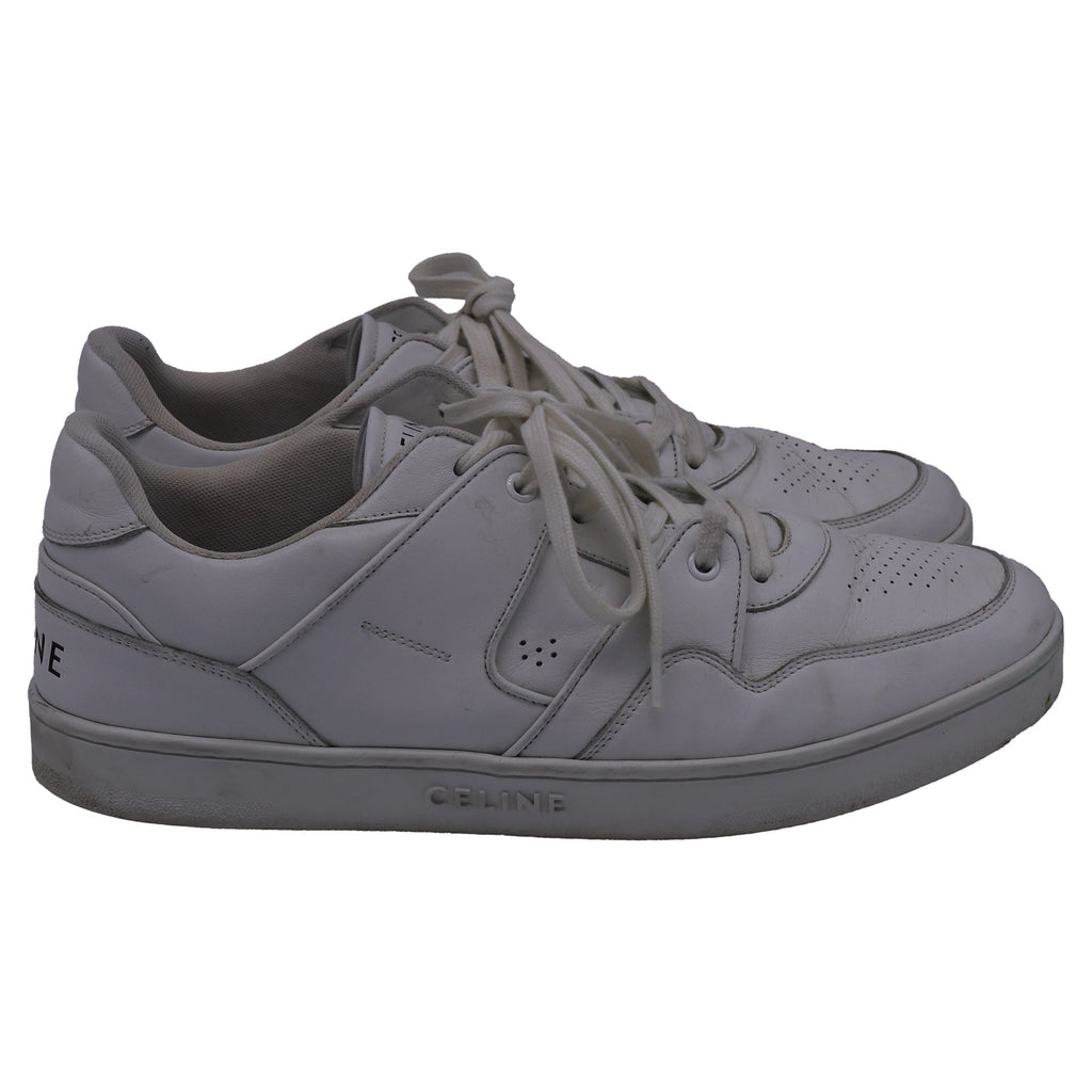 Celine CT-04 Low-Top Sneakers in White Calf Leather