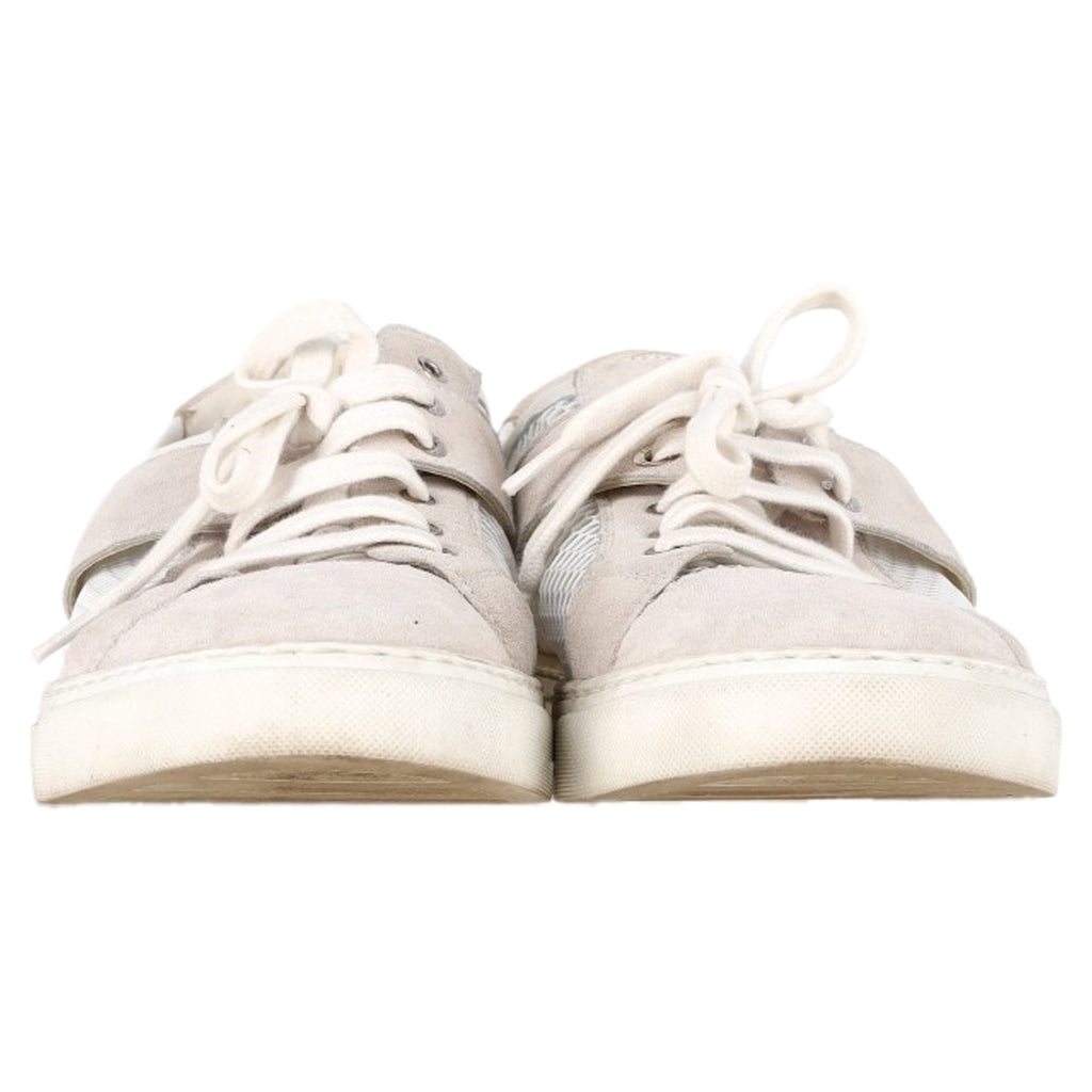 Women's Chanel CC Low-Top Sneakers in Grey Suede and Mesh