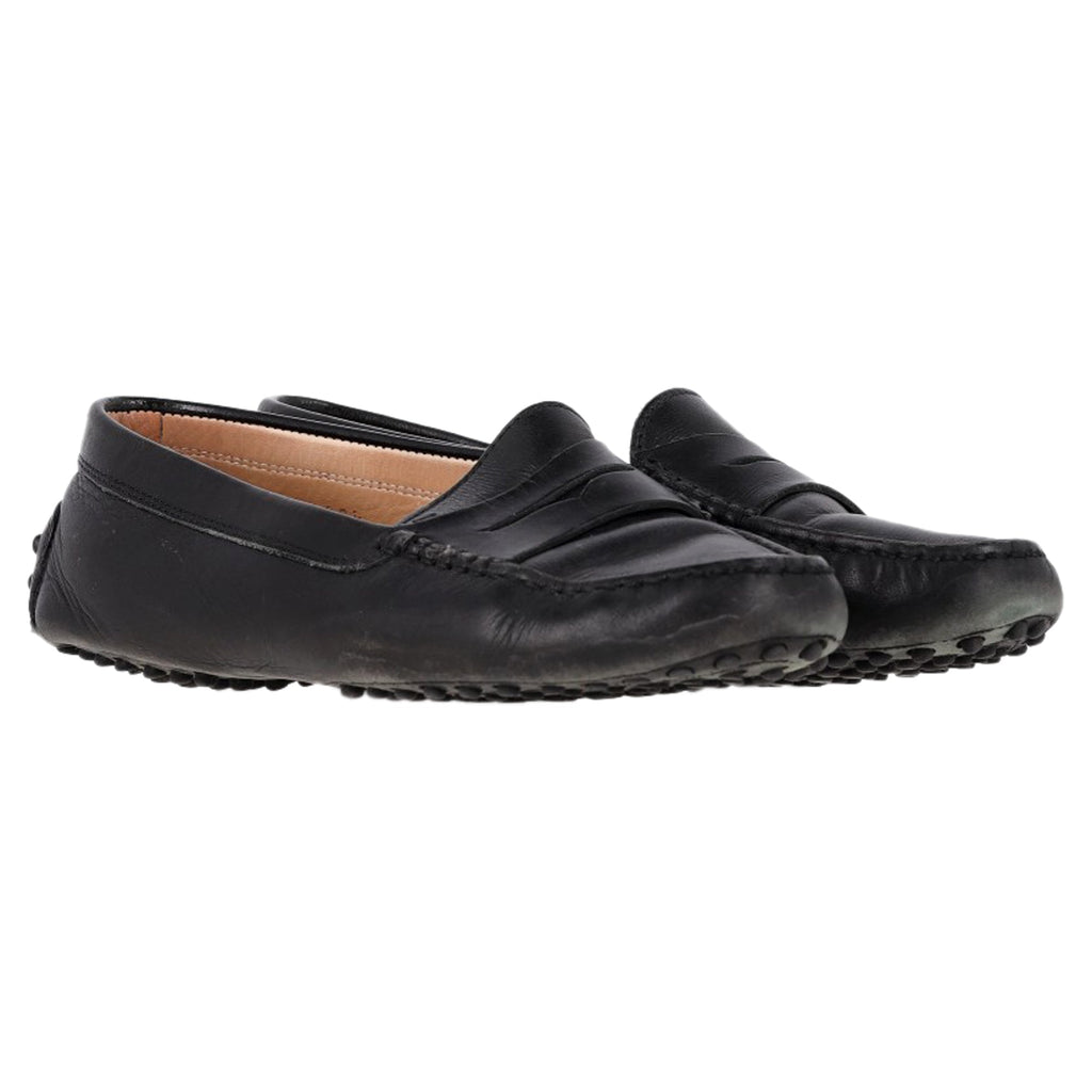 Women's Tod's Penny Loafers in Black Calf Leather