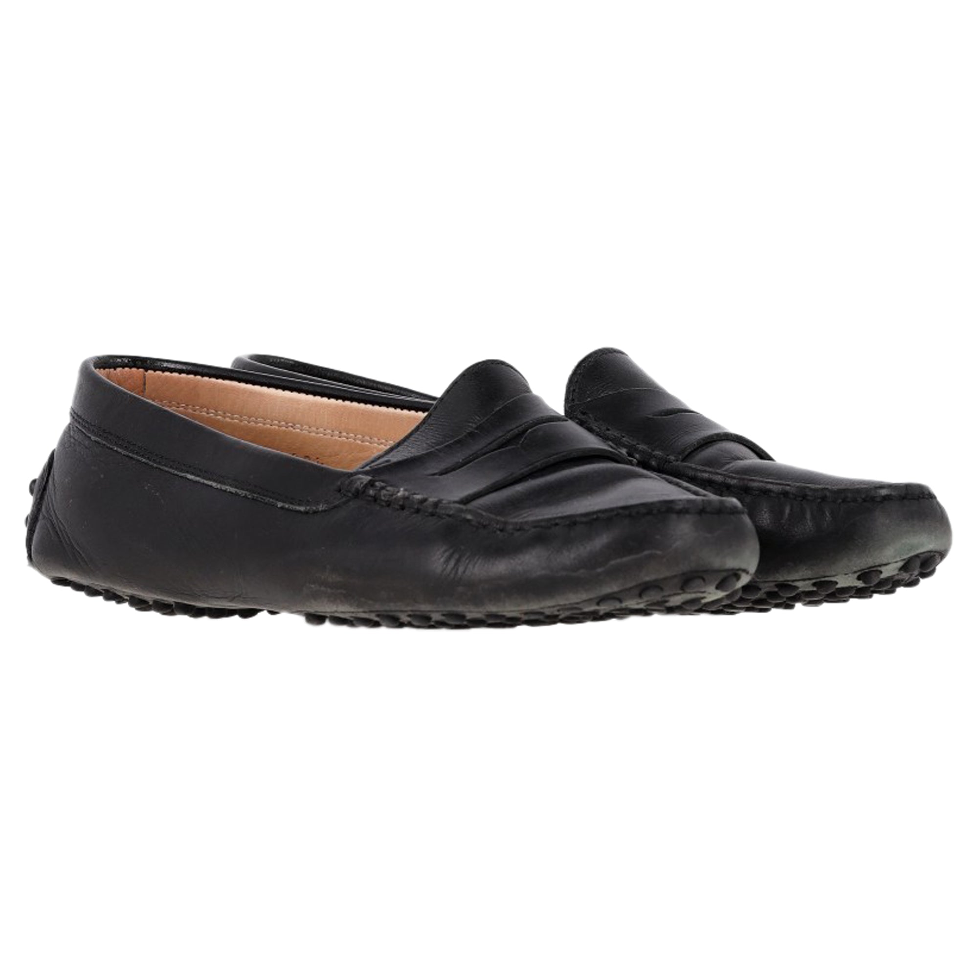 Women's Tod's Penny Loafers in Black Calf Leather