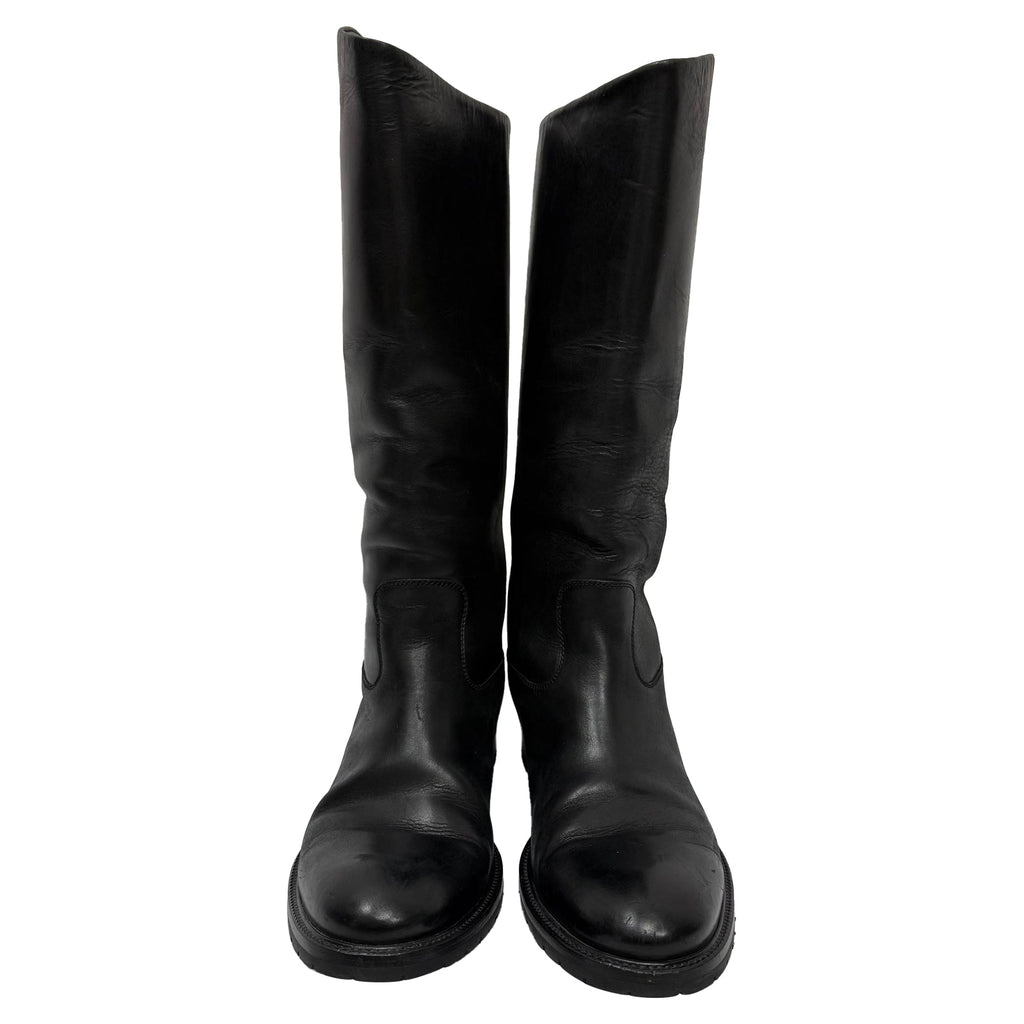 Men's  Dolce & Gabbana Riding Boots in Black Leather
