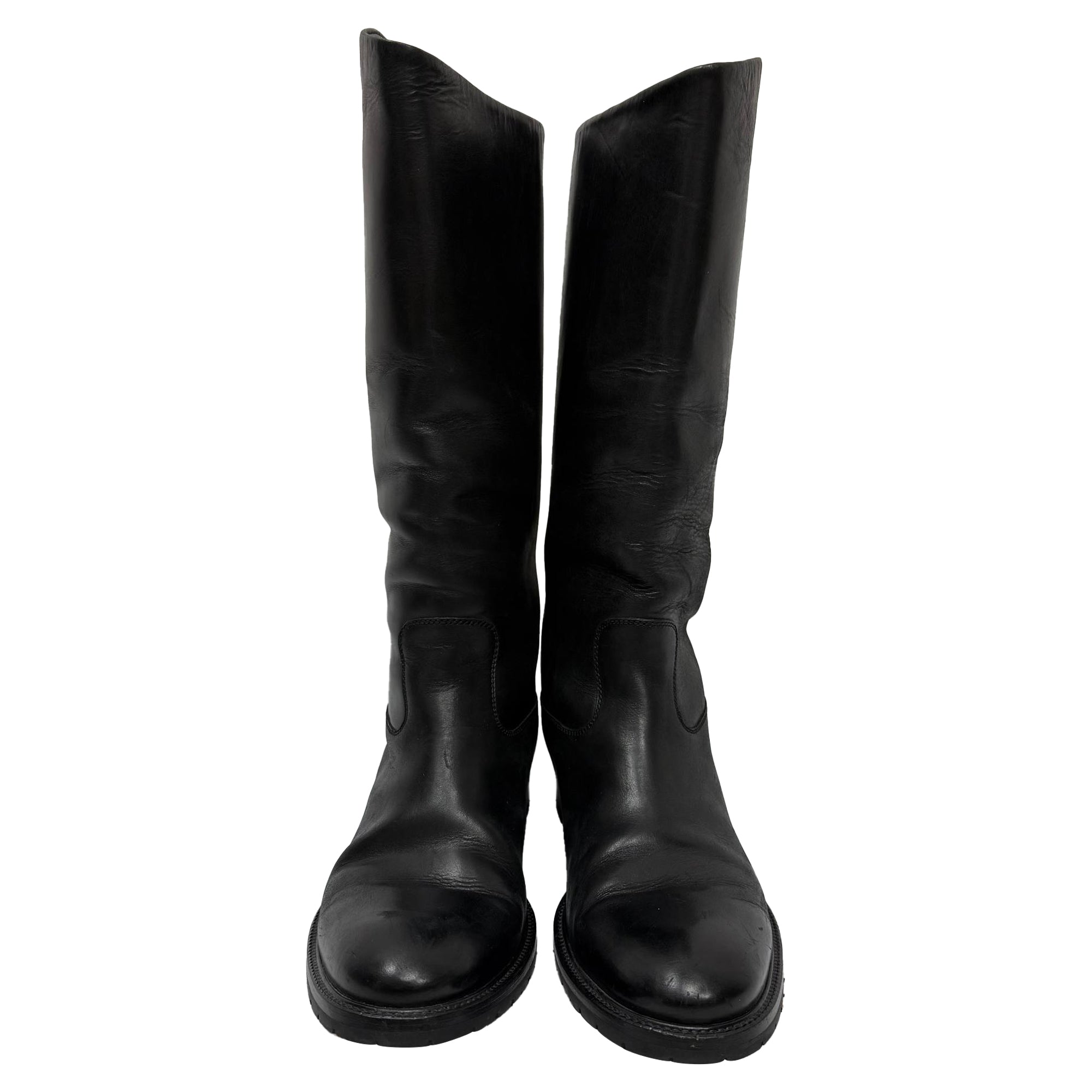Men's  Dolce & Gabbana Riding Boots in Black Leather