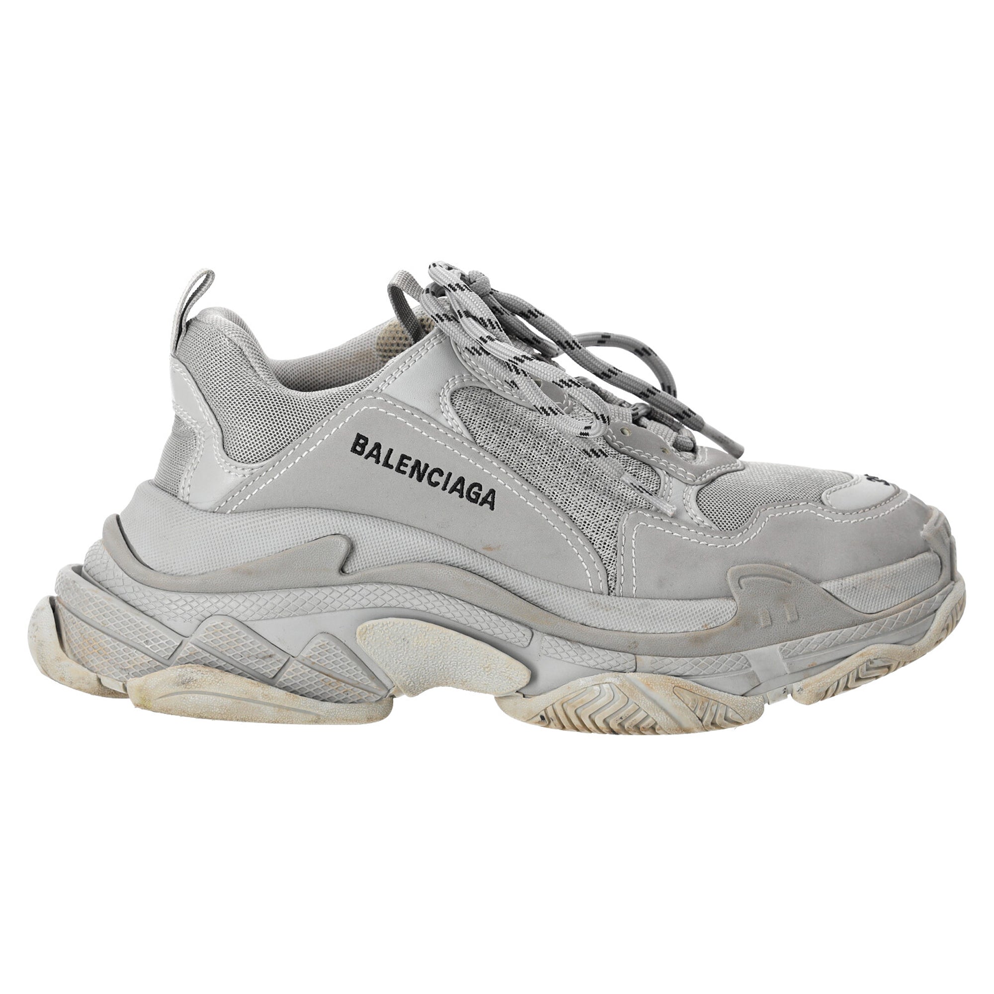 Men's Balenciaga Triple S Sneakers in Grey Polyester