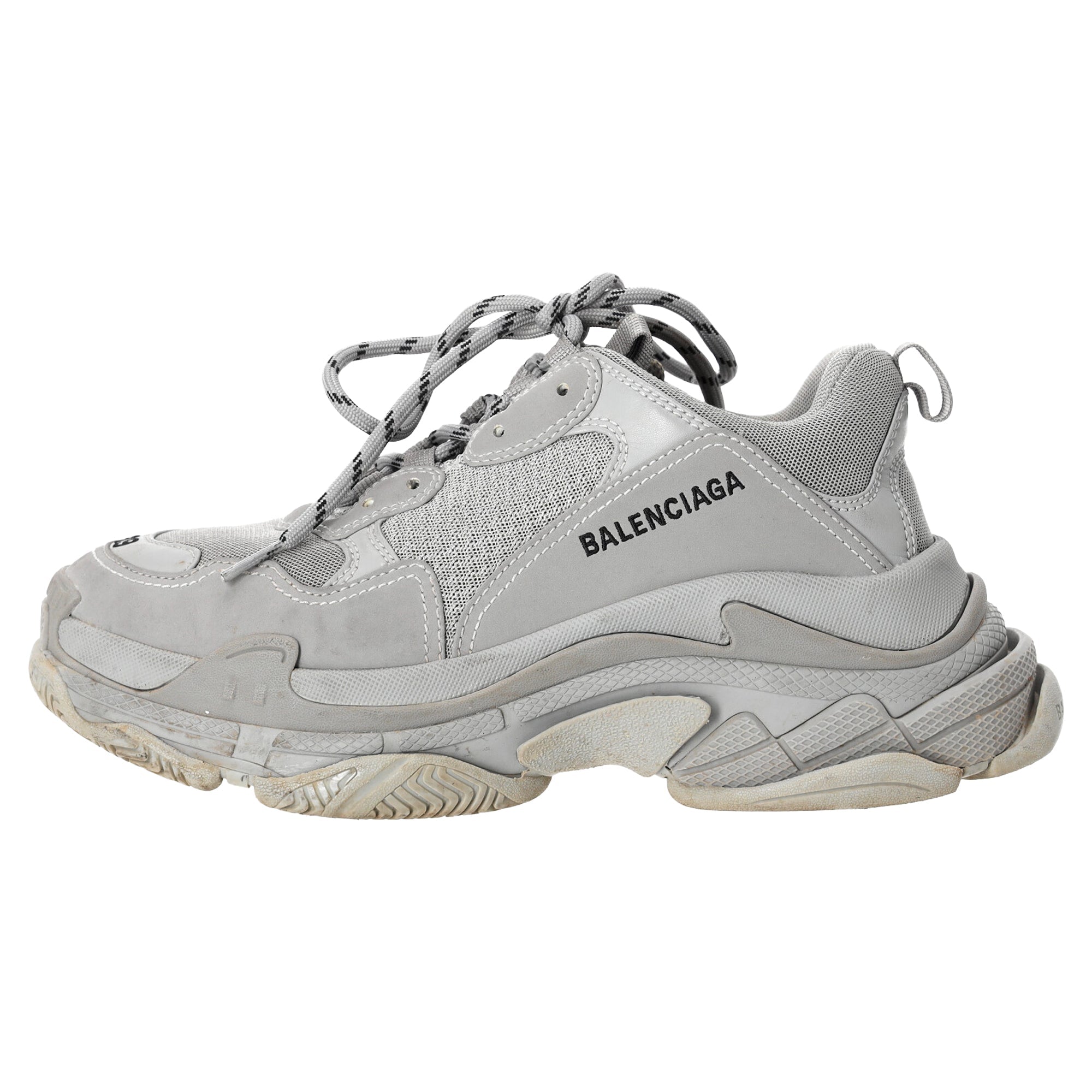 Men's Balenciaga Triple S Sneakers in Grey Polyester