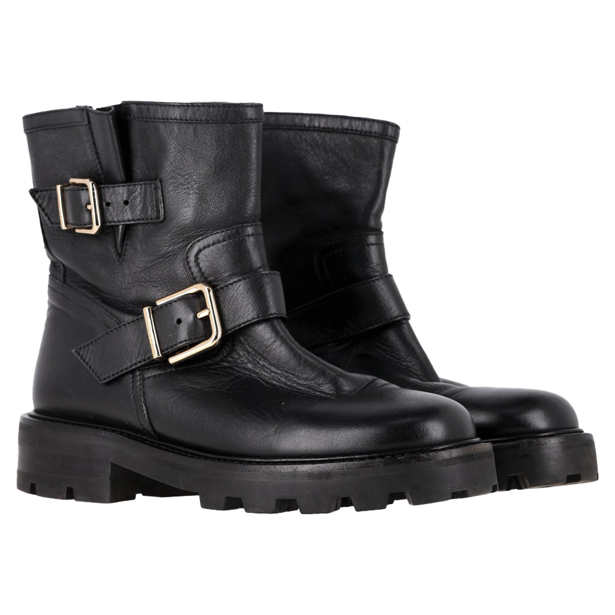 Jimmy Choo Youth II Ankle Boots in Black Leather
