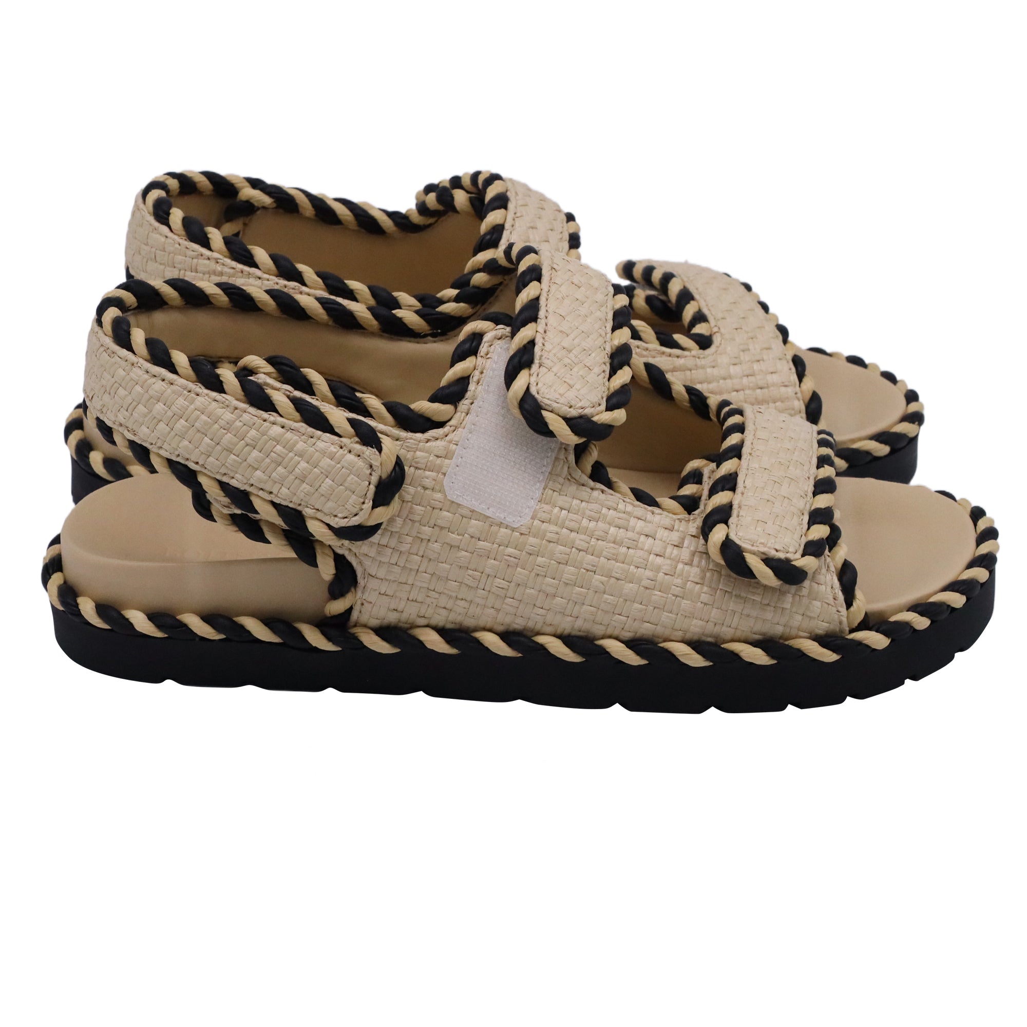 Women's Bottega Veneta Jack Woven Slingback Sandals in Beige Raffia