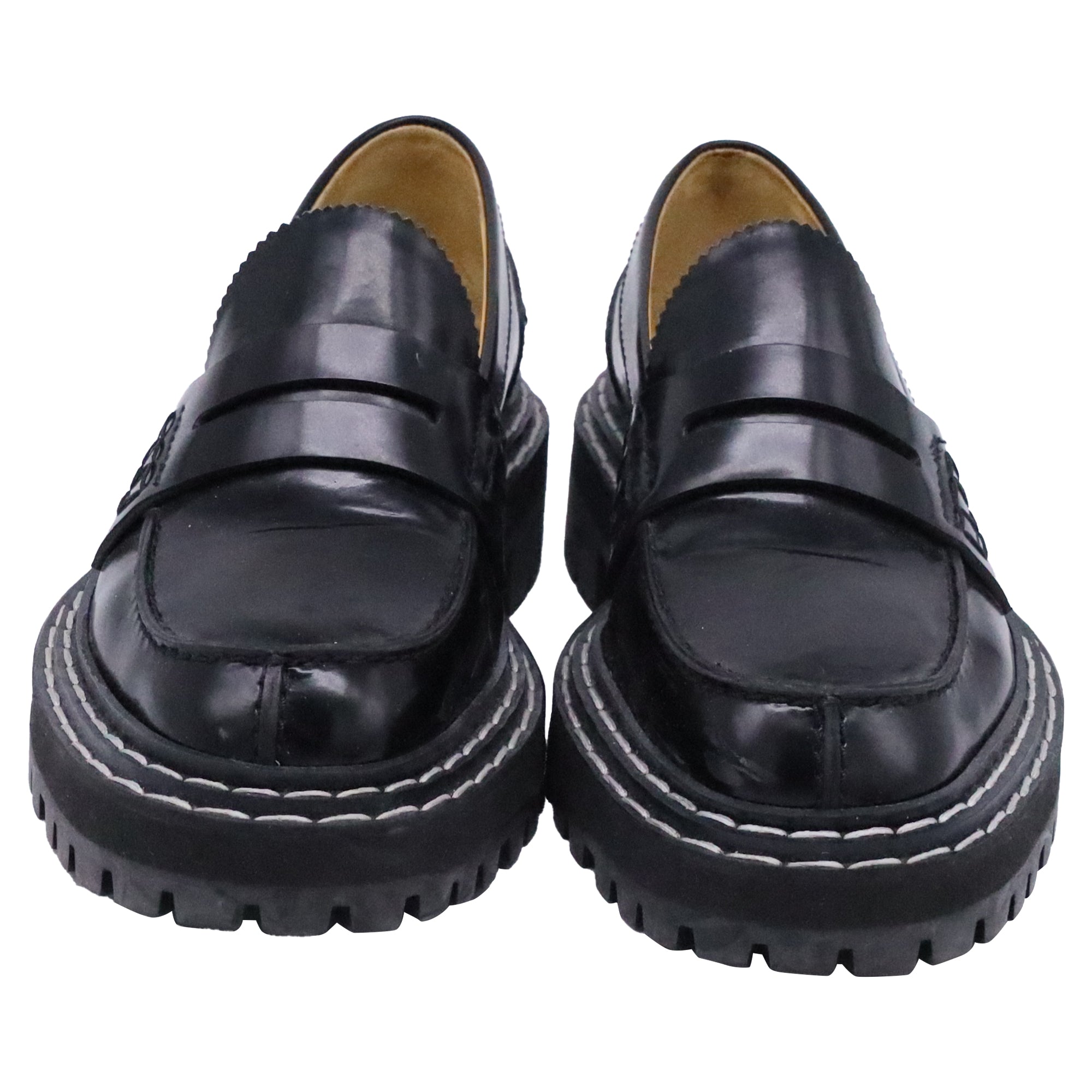 Proenza Schouler Lug Sole Loafers in Black Leather