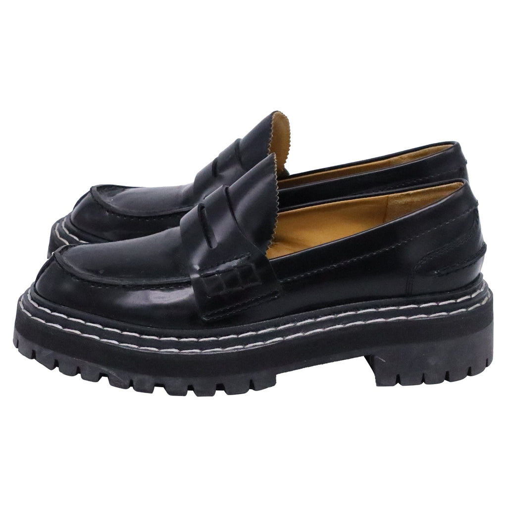 Proenza Schouler Lug Sole Loafers in Black Leather