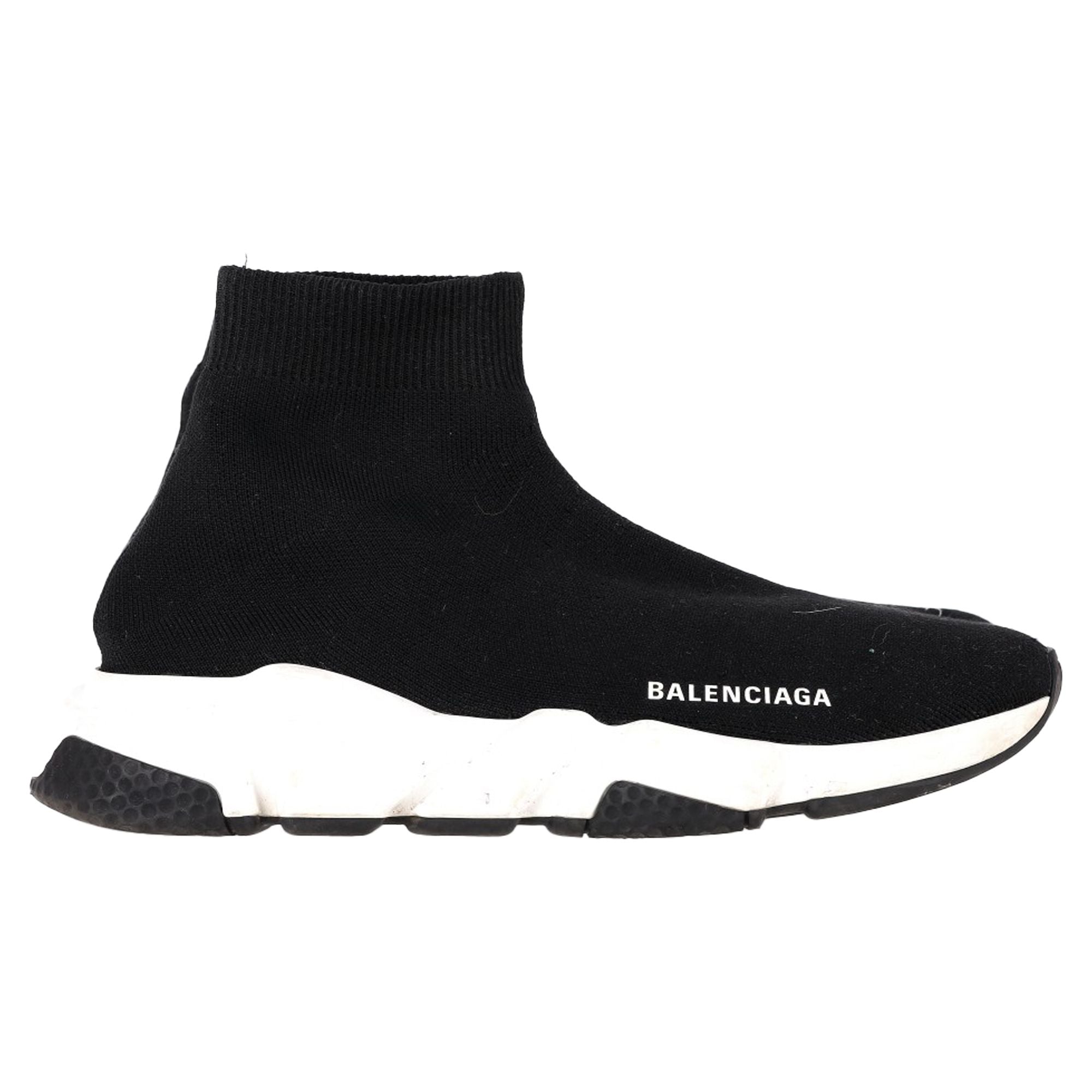 Women's Balenciaga Speed Trainer Shoes in Black Polyester