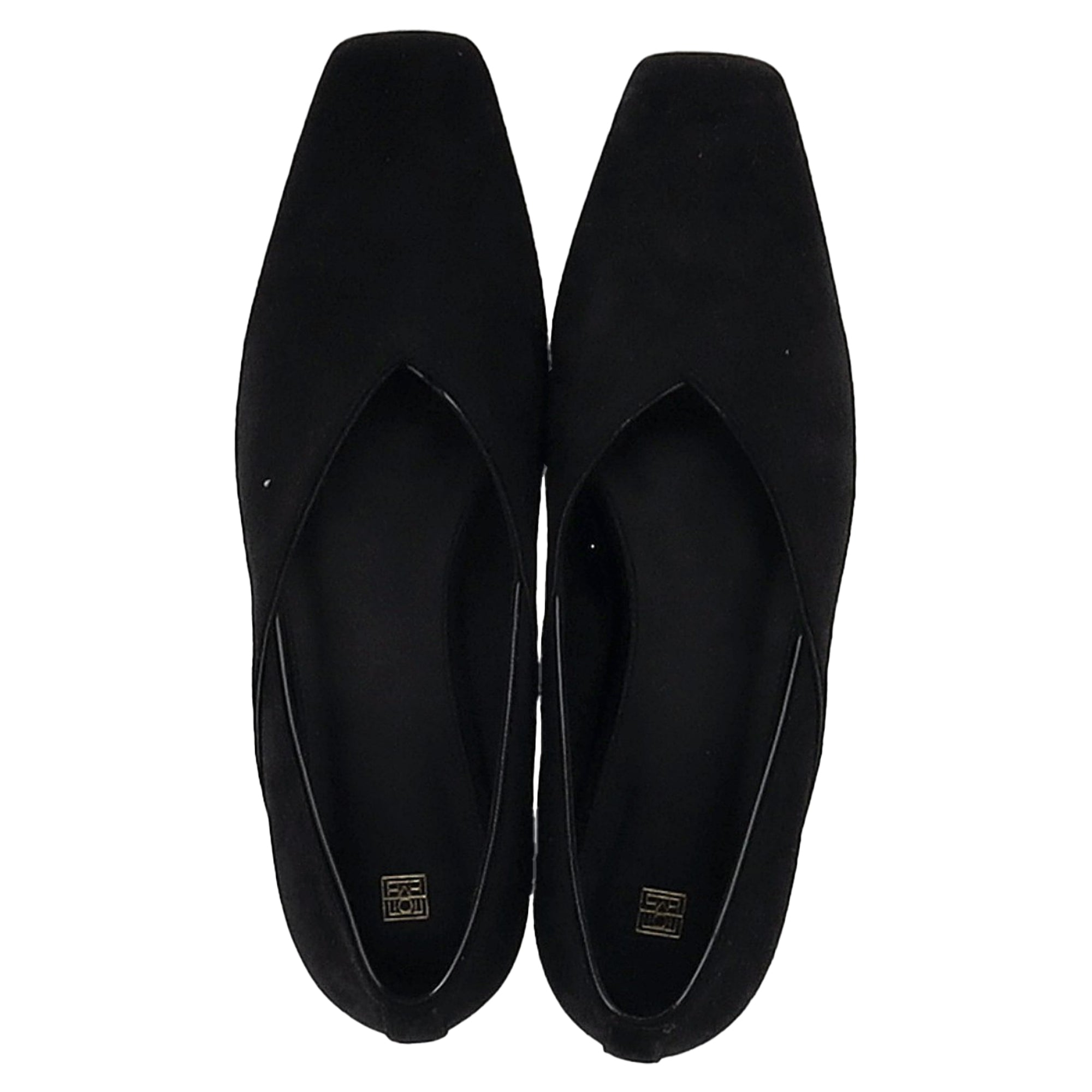 Women's Totême The Everyday Ballet Flats in Black Suede