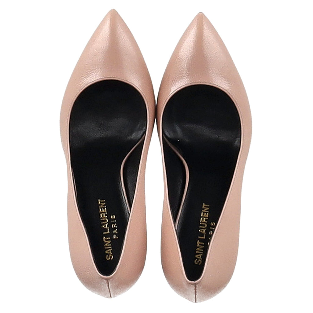 Saint Laurent Platform Pumps in Nude Pink Leather