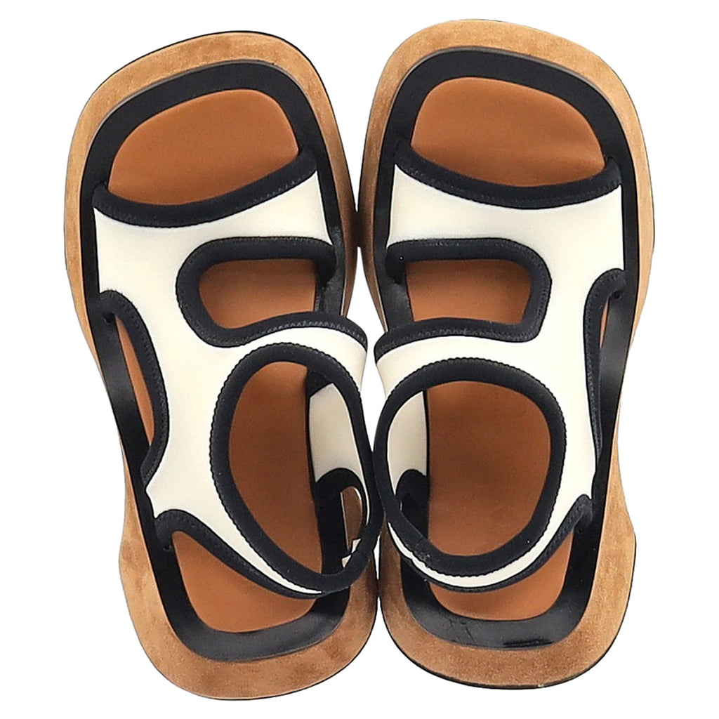 Proenza Schouler Stretch Rec Sandals in White Neoprene