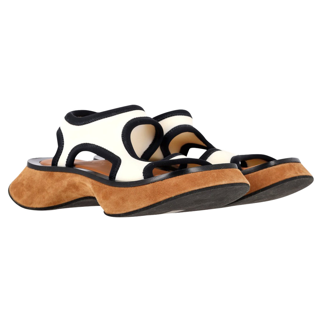 Proenza Schouler Stretch Rec Sandals in White Neoprene