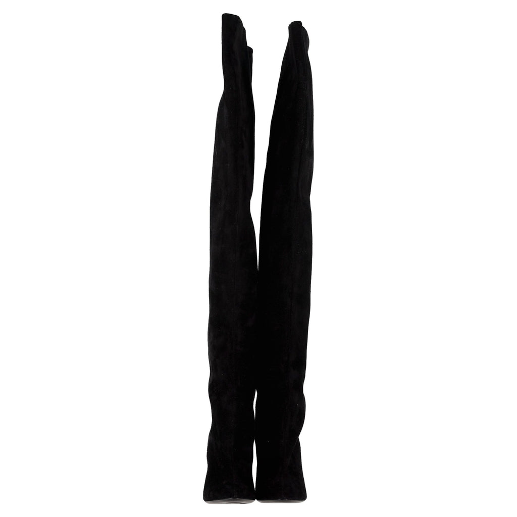 Women's Alaïa Over The Knee Boots in Black Suede