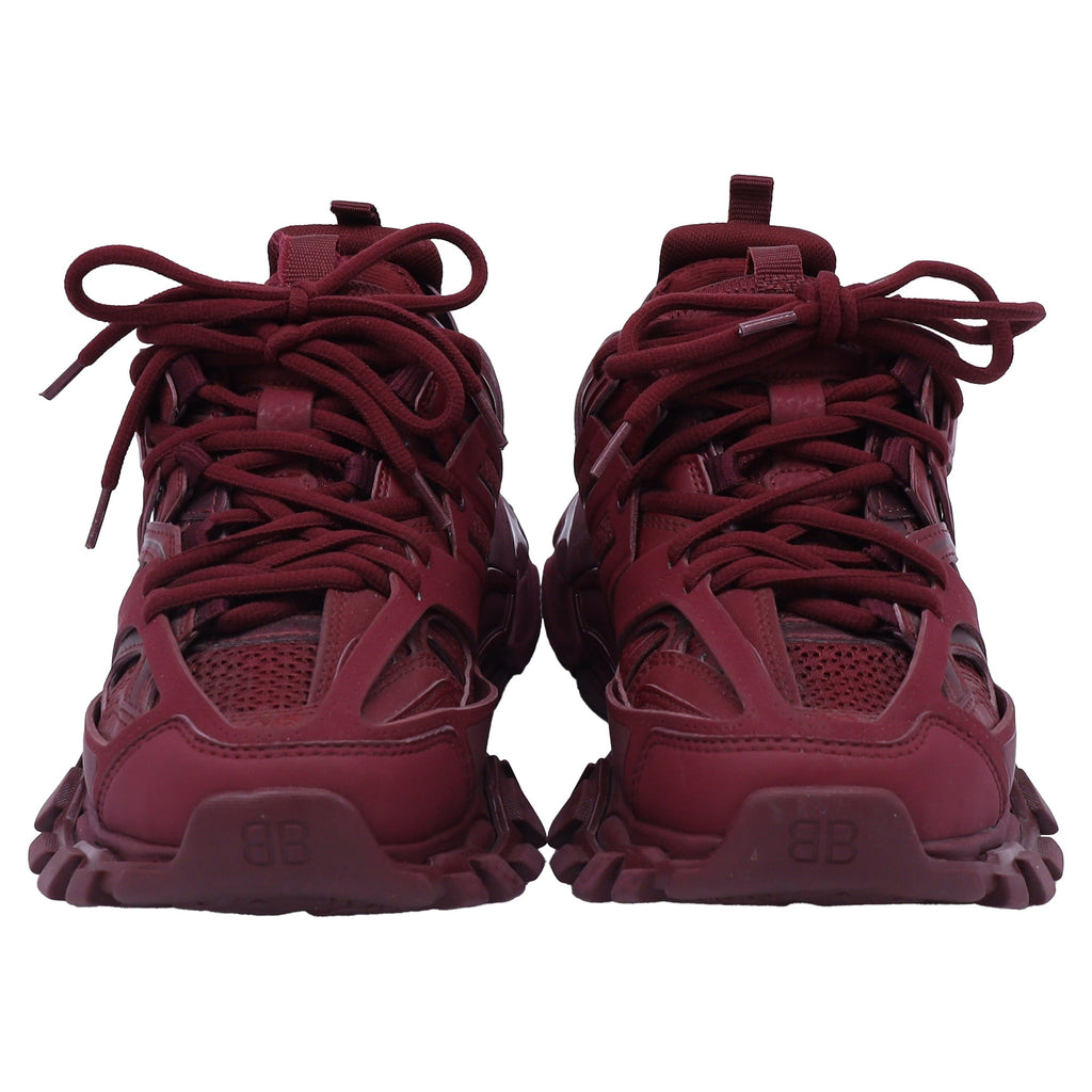 Women's Balenciaga Track Sneakers in Burgundy Polyurethane